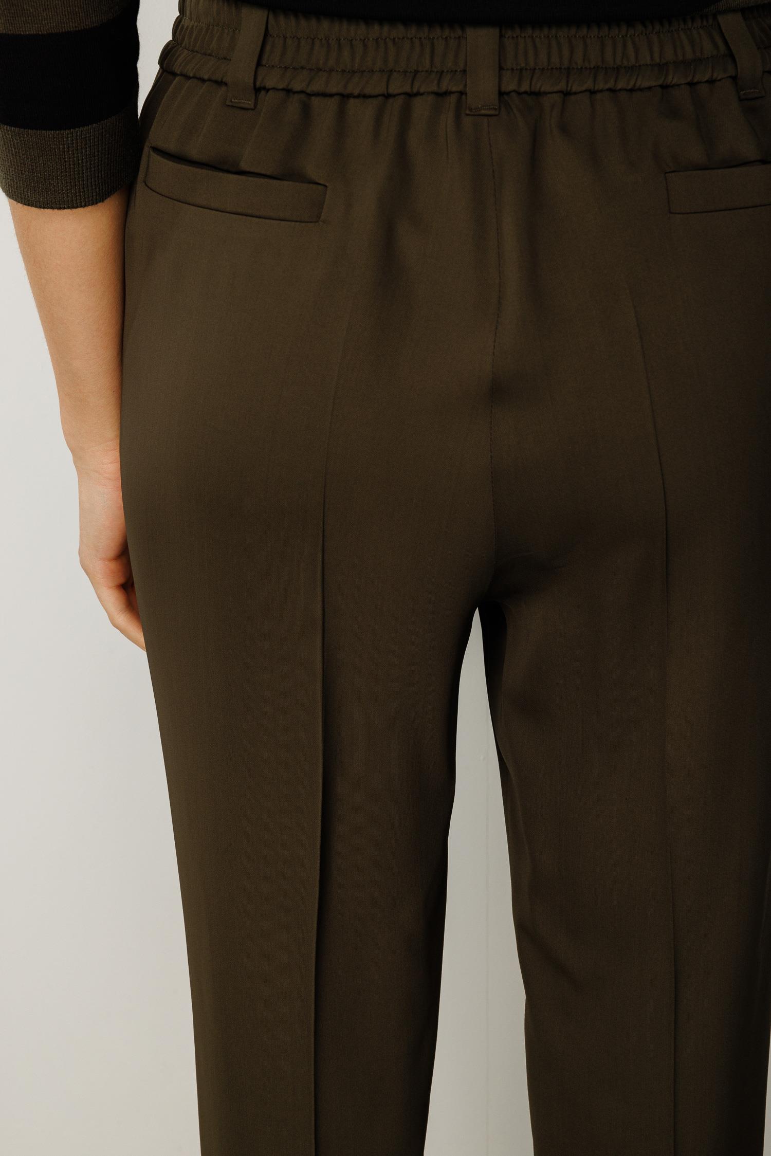 Elastan Kemerli Dar Paça Pantolon