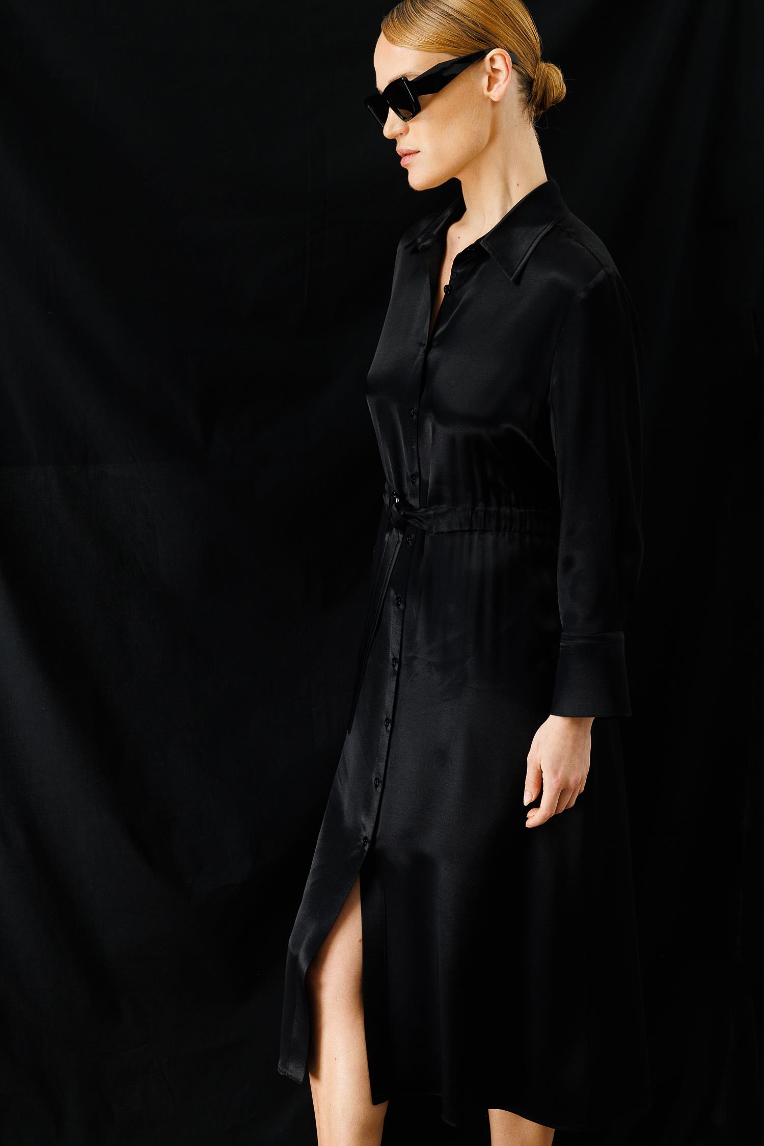 Elastan Kemerli Elbise