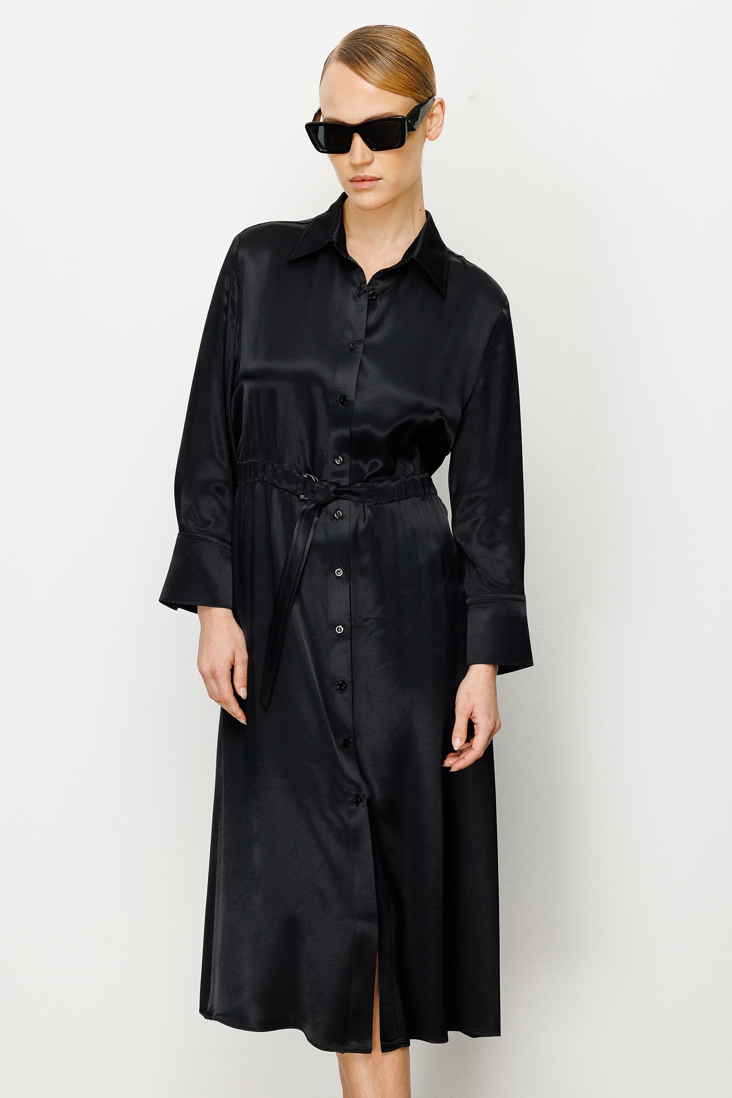 Elastan Kemerli Elbise