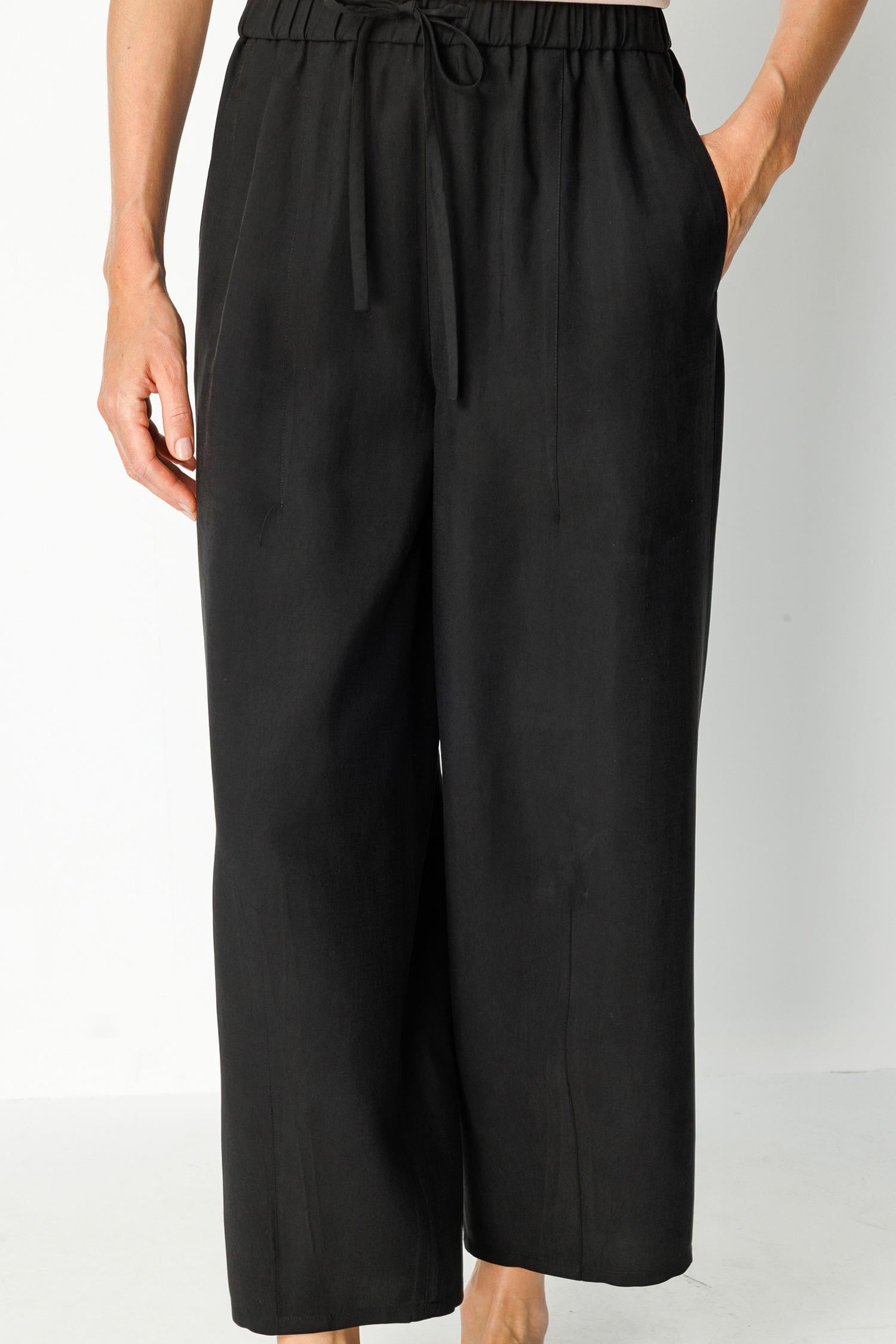 Elastan Kemerli Lyocell Pantolon