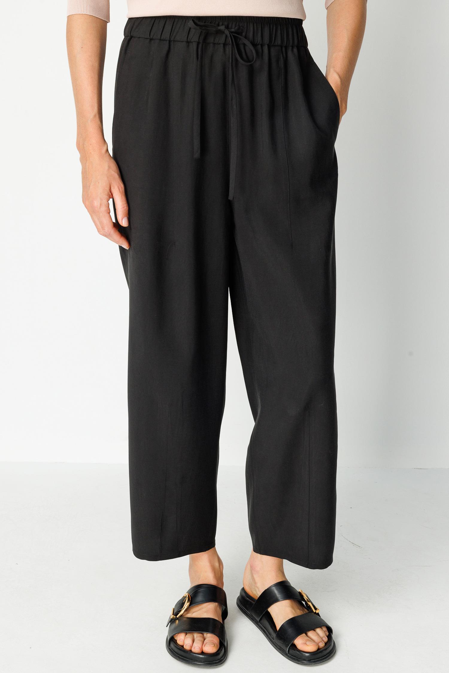 Elastan Kemerli Lyocell Pantolon