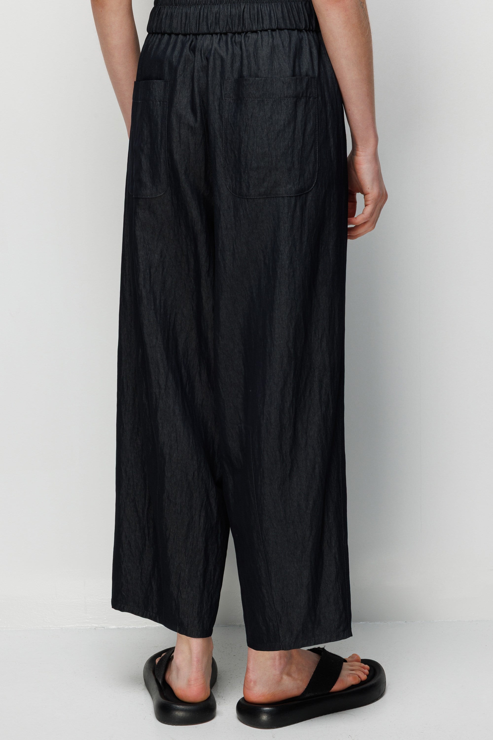 Elastan Kemerli Pensli Pantolon