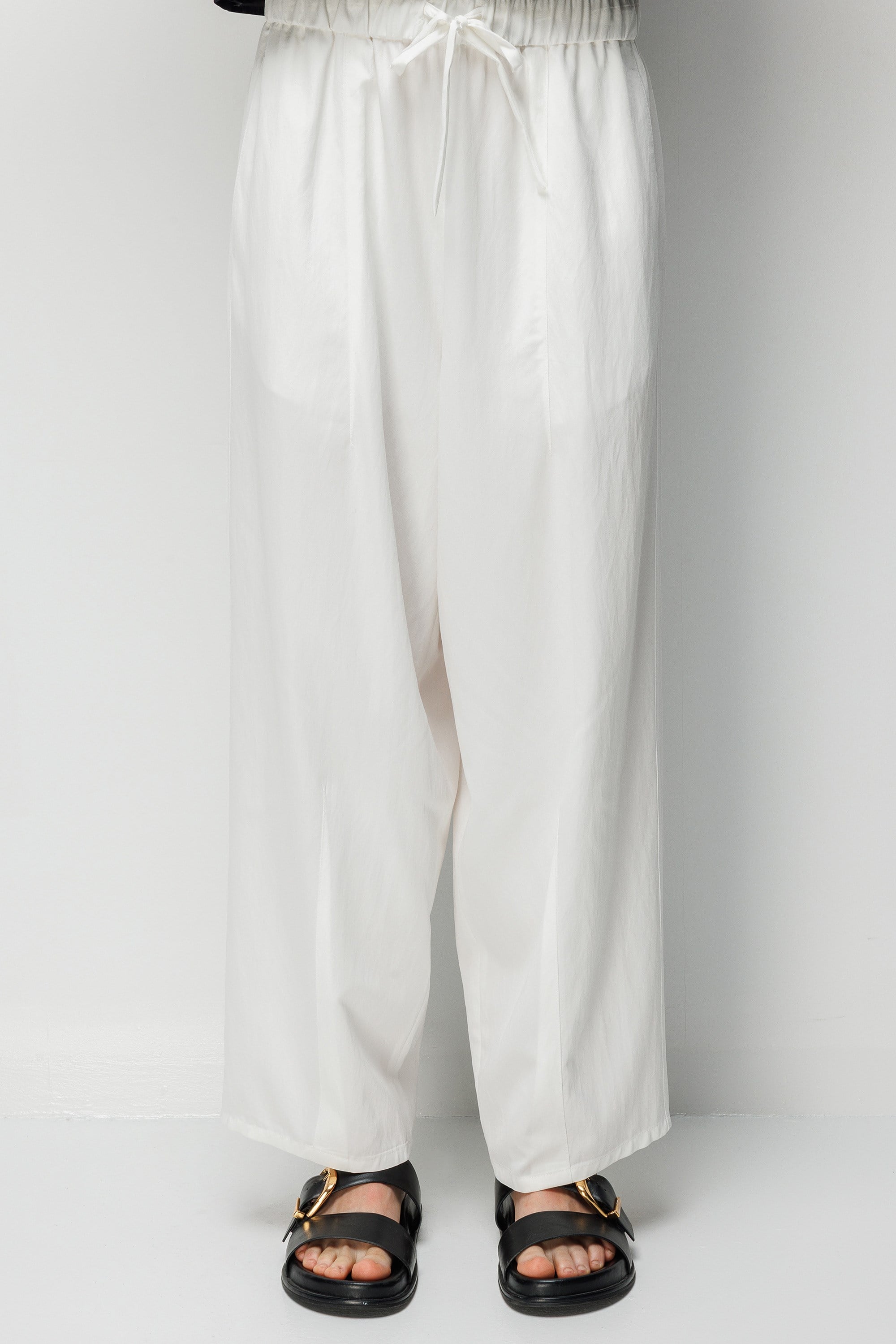 Elastan Kemerli Pensli Pantolon