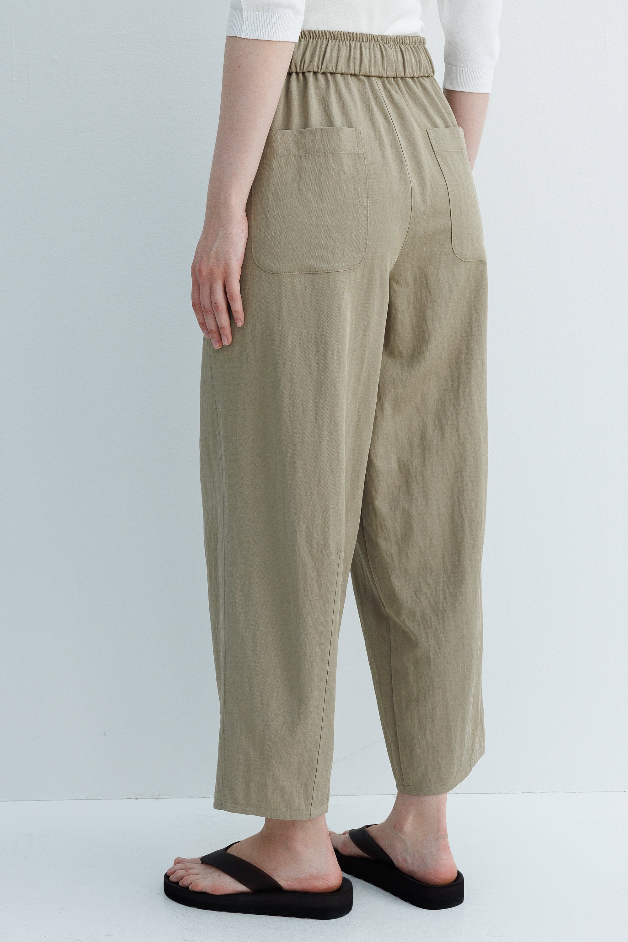 Elastan Kemerli Pensli Pantolon