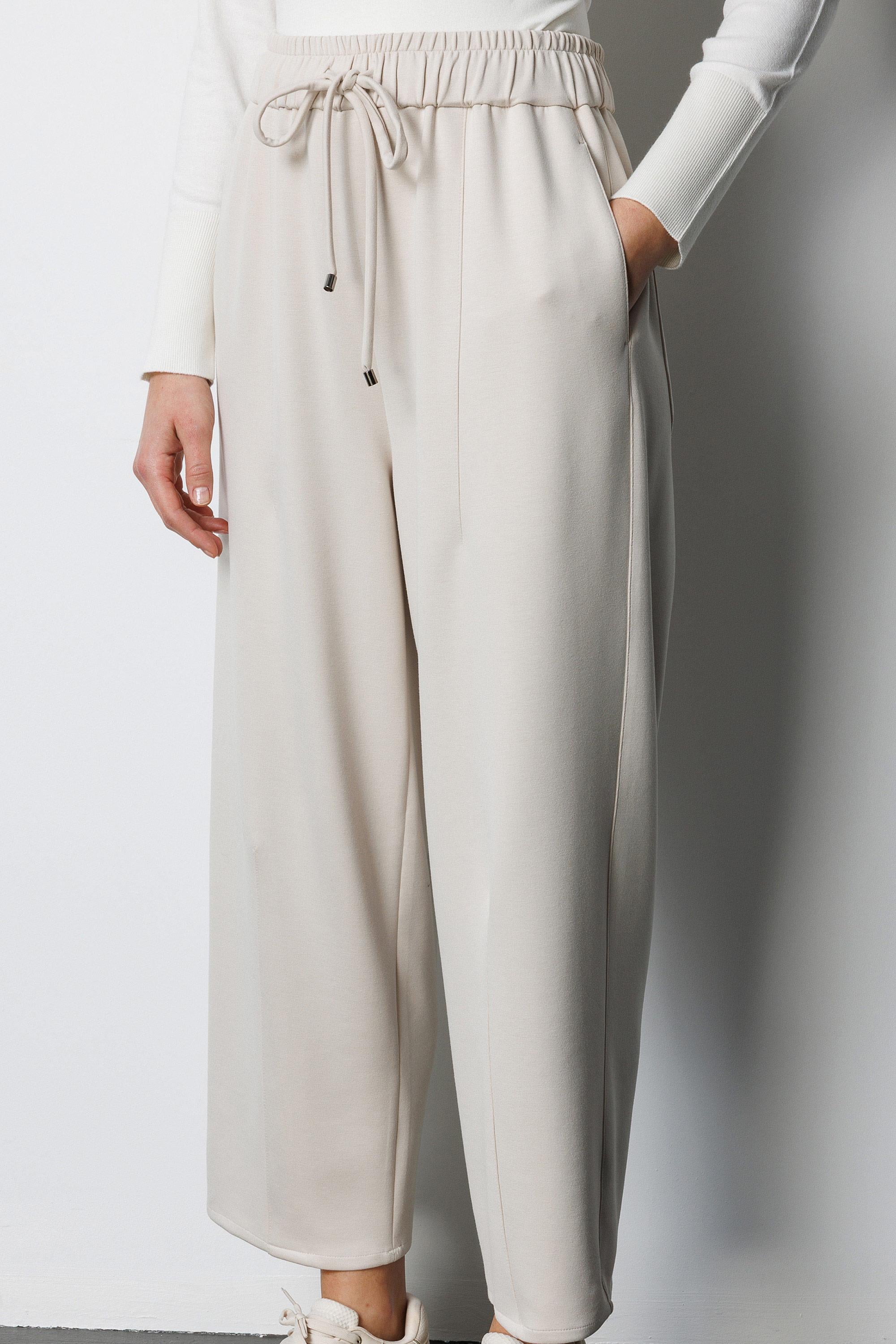 Elastan Kemerli Pensli Sweat Pantolon