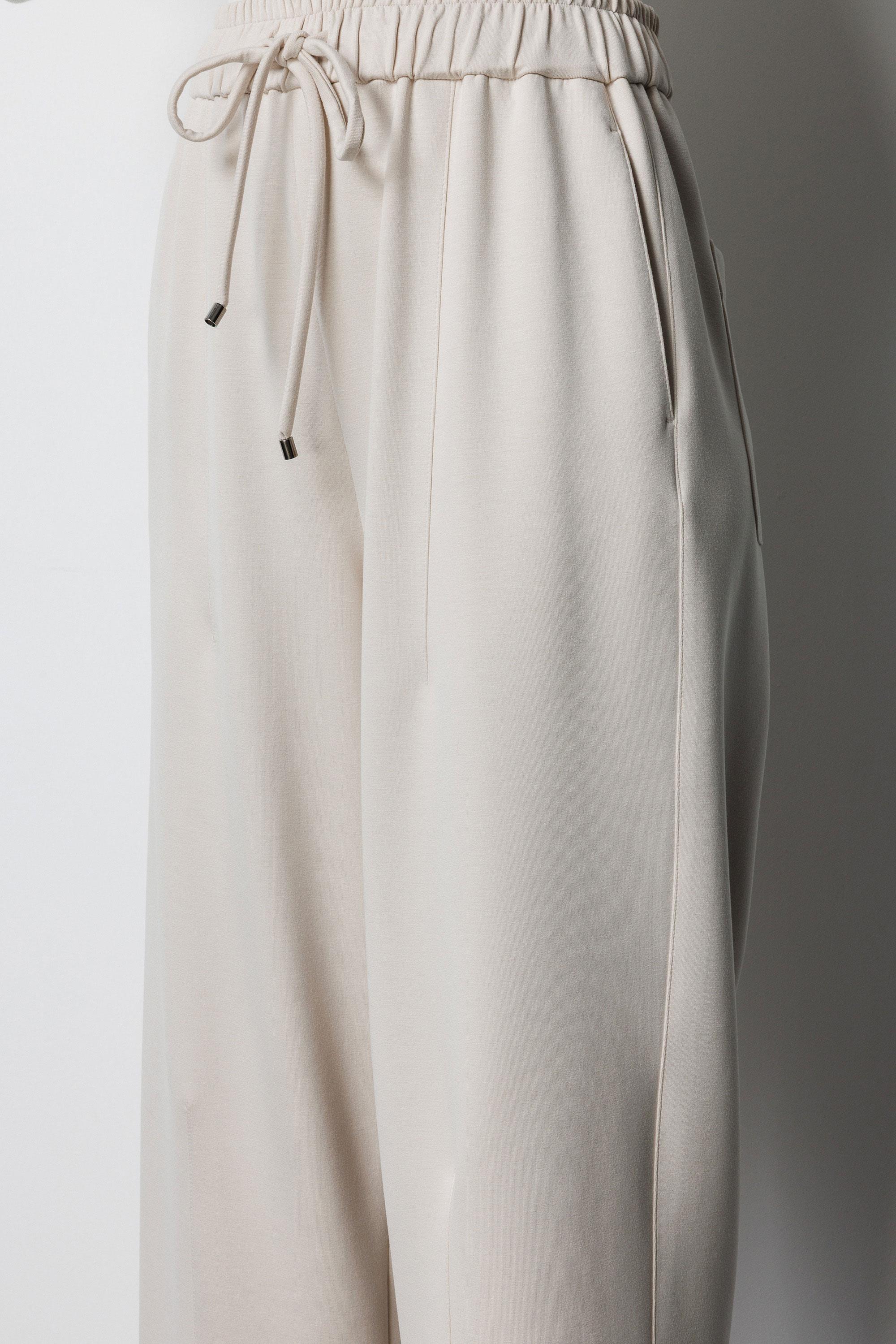 Elastan Kemerli Pensli Sweat Pantolon