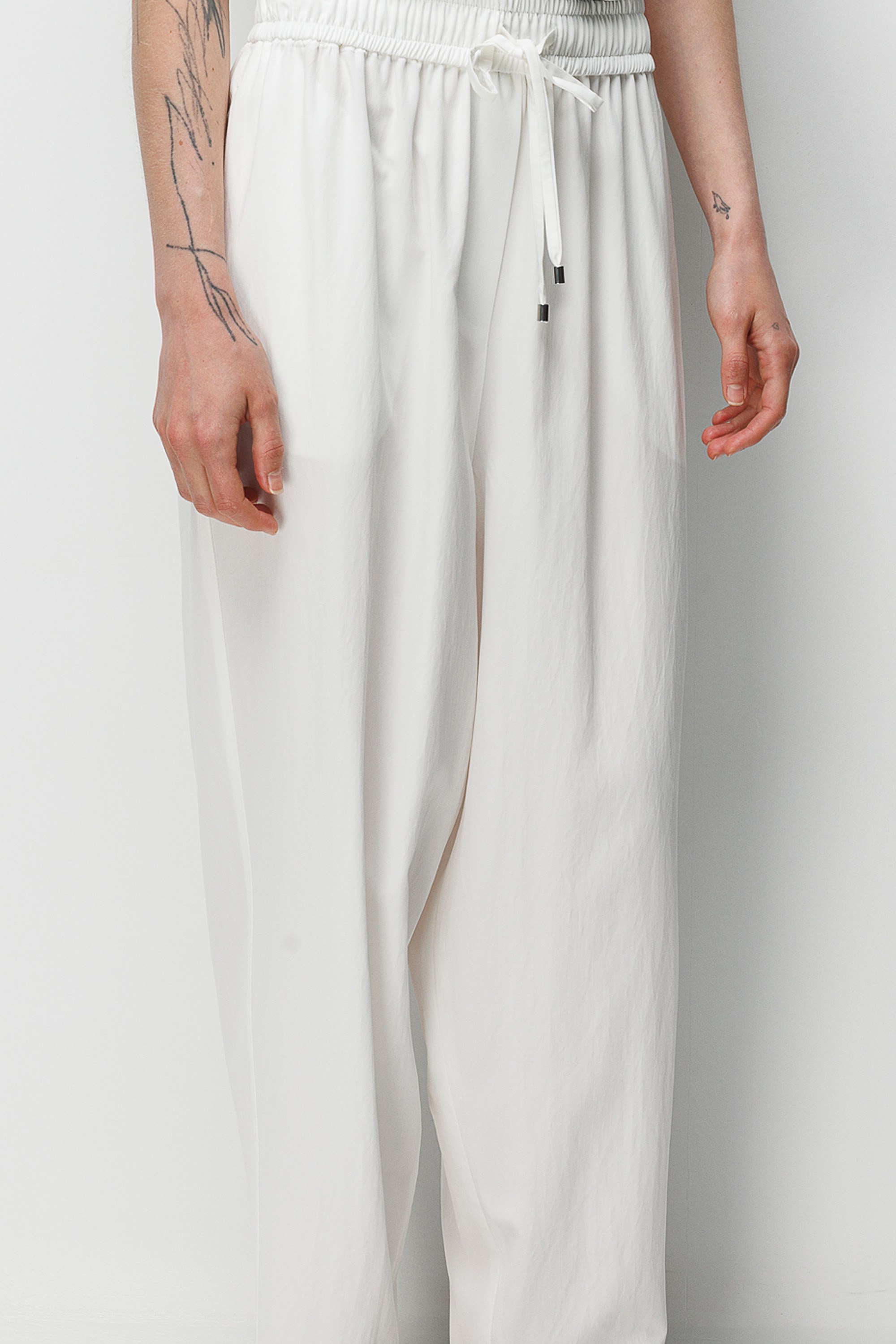 Elastan Kemerli Şalvar Pantolon