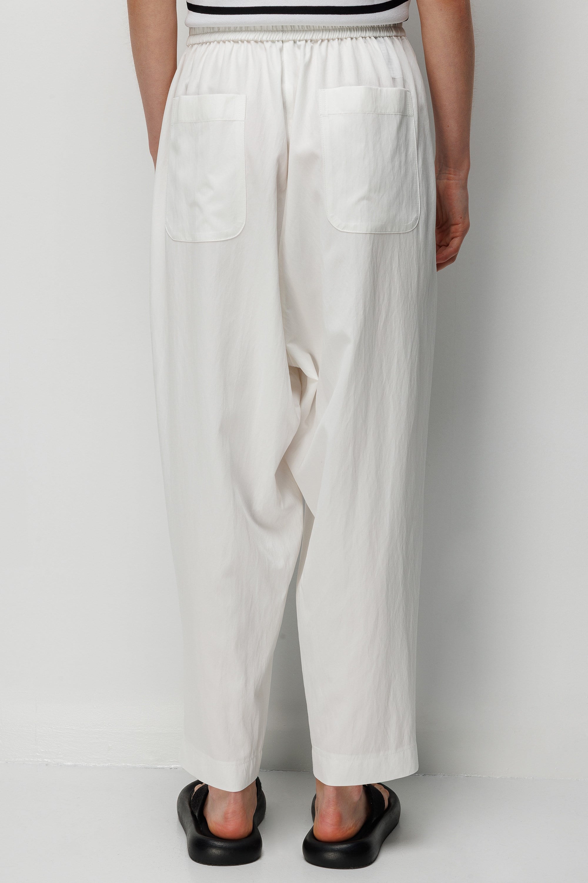 Elastan Kemerli Şalvar Pantolon