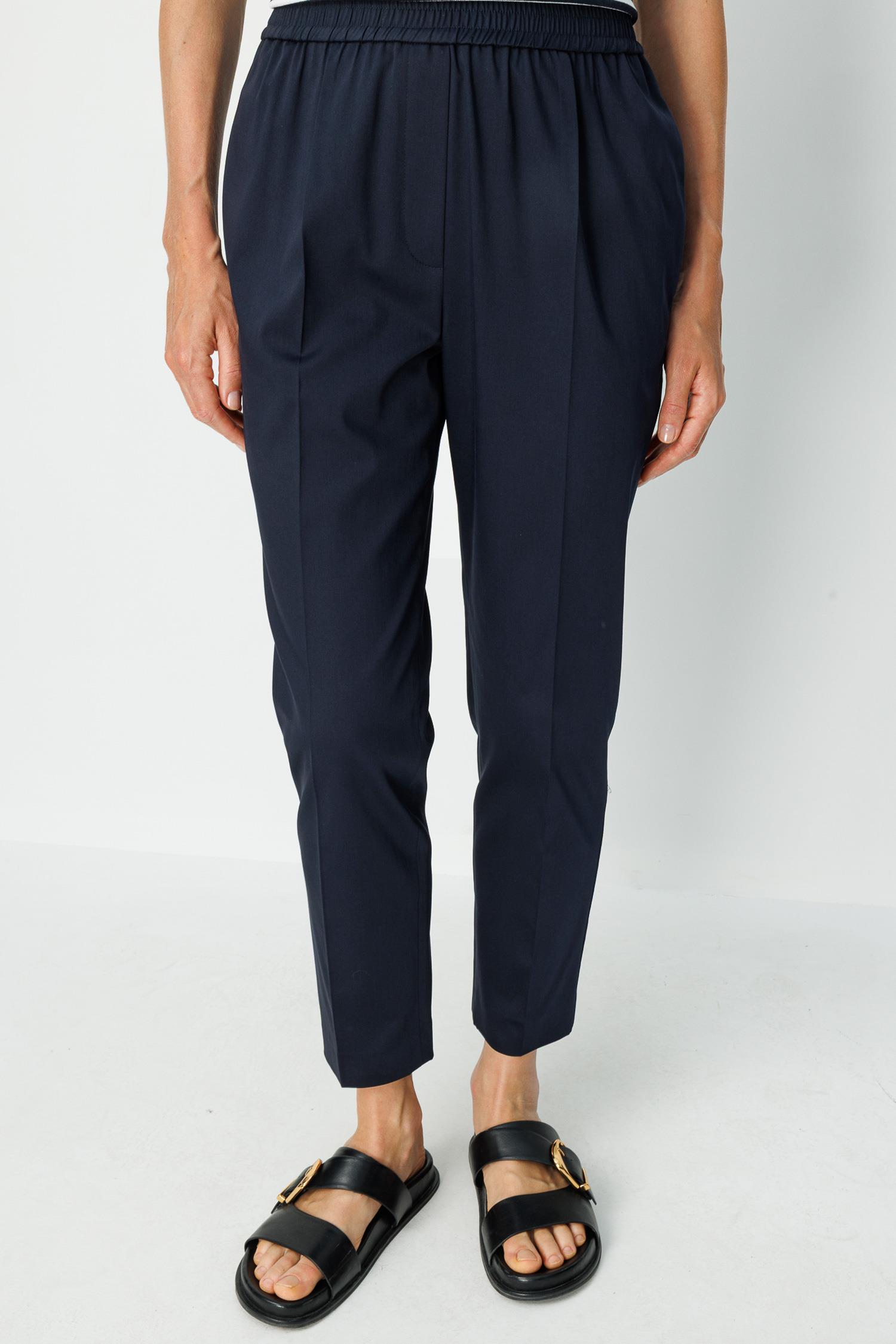 Elastan Kemerli Şeritli Koton Pantolon