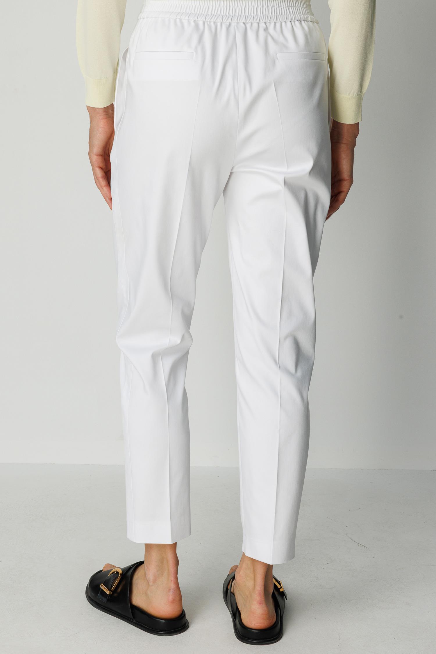 Elastan Kemerli Şeritli Koton Pantolon