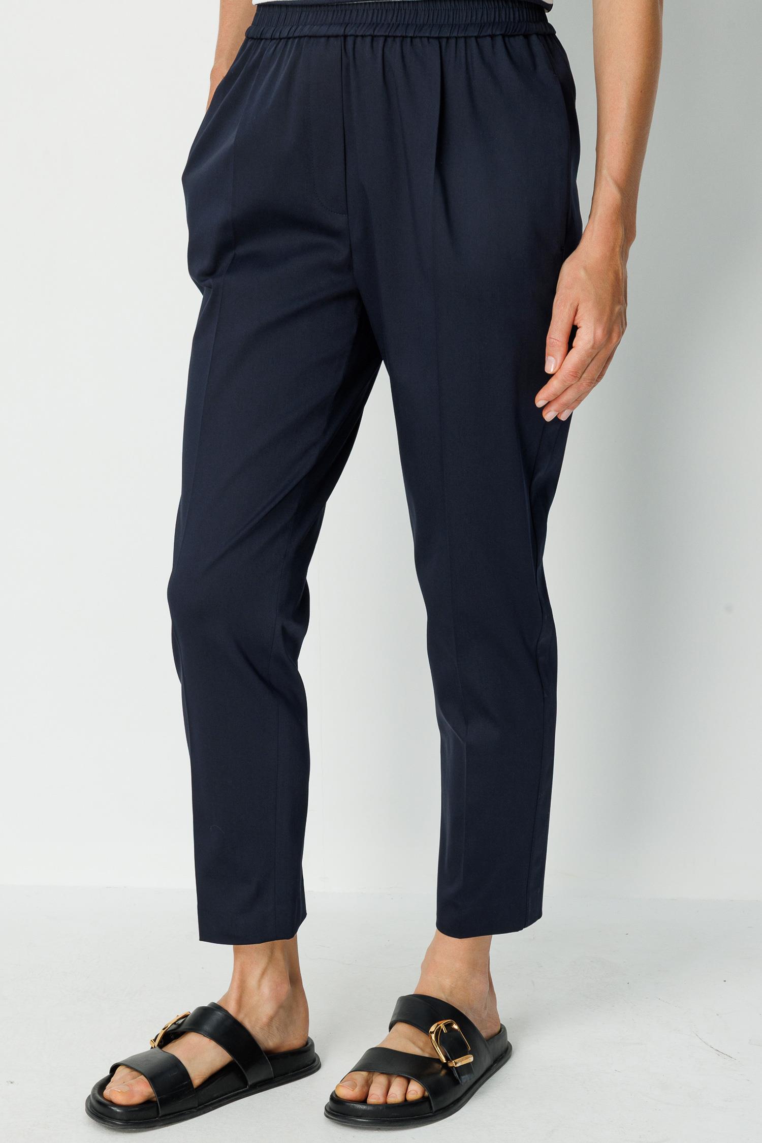 Elastan Kemerli Şeritli Koton Pantolon