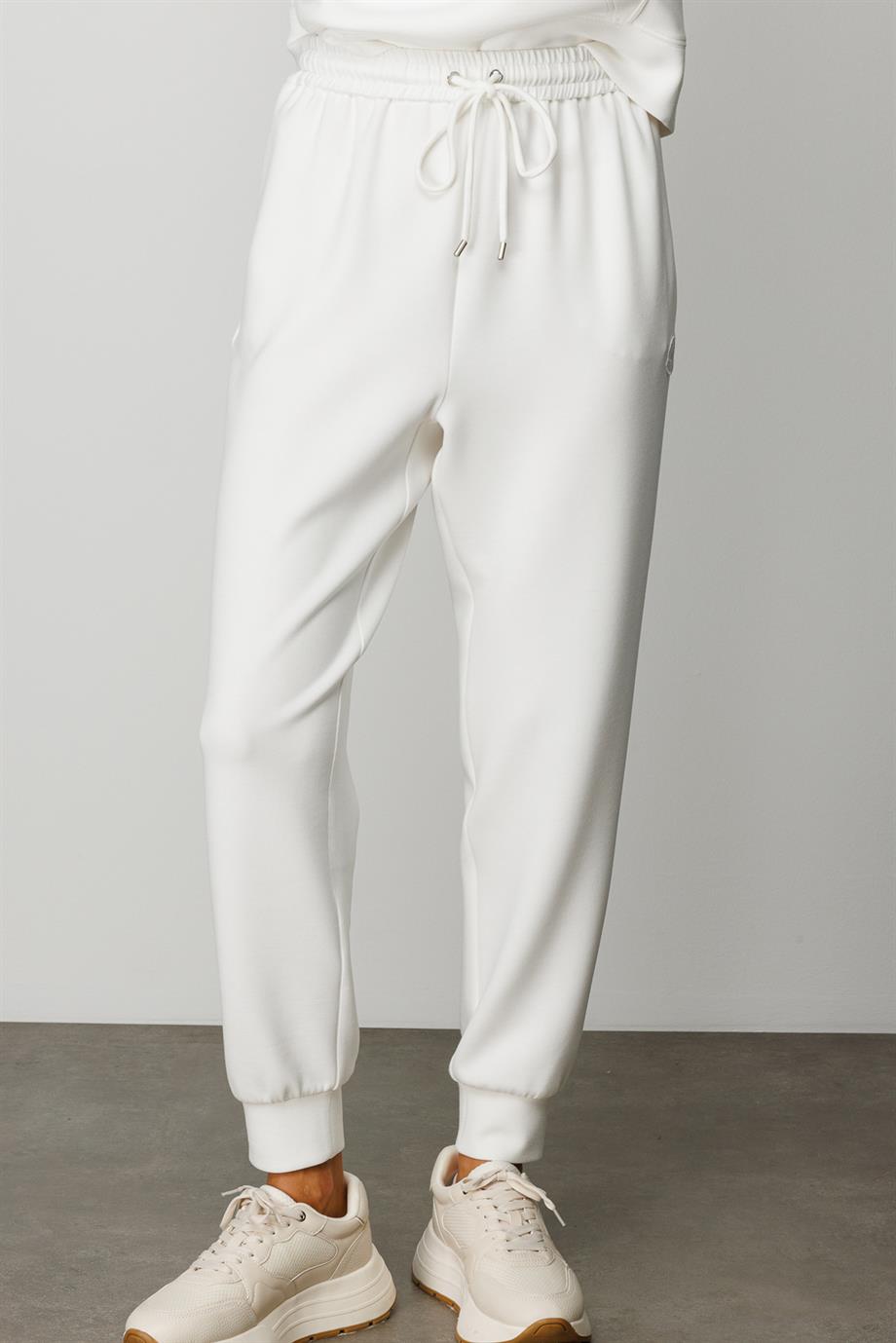 Elastan Kemerli Sweat Pantolon