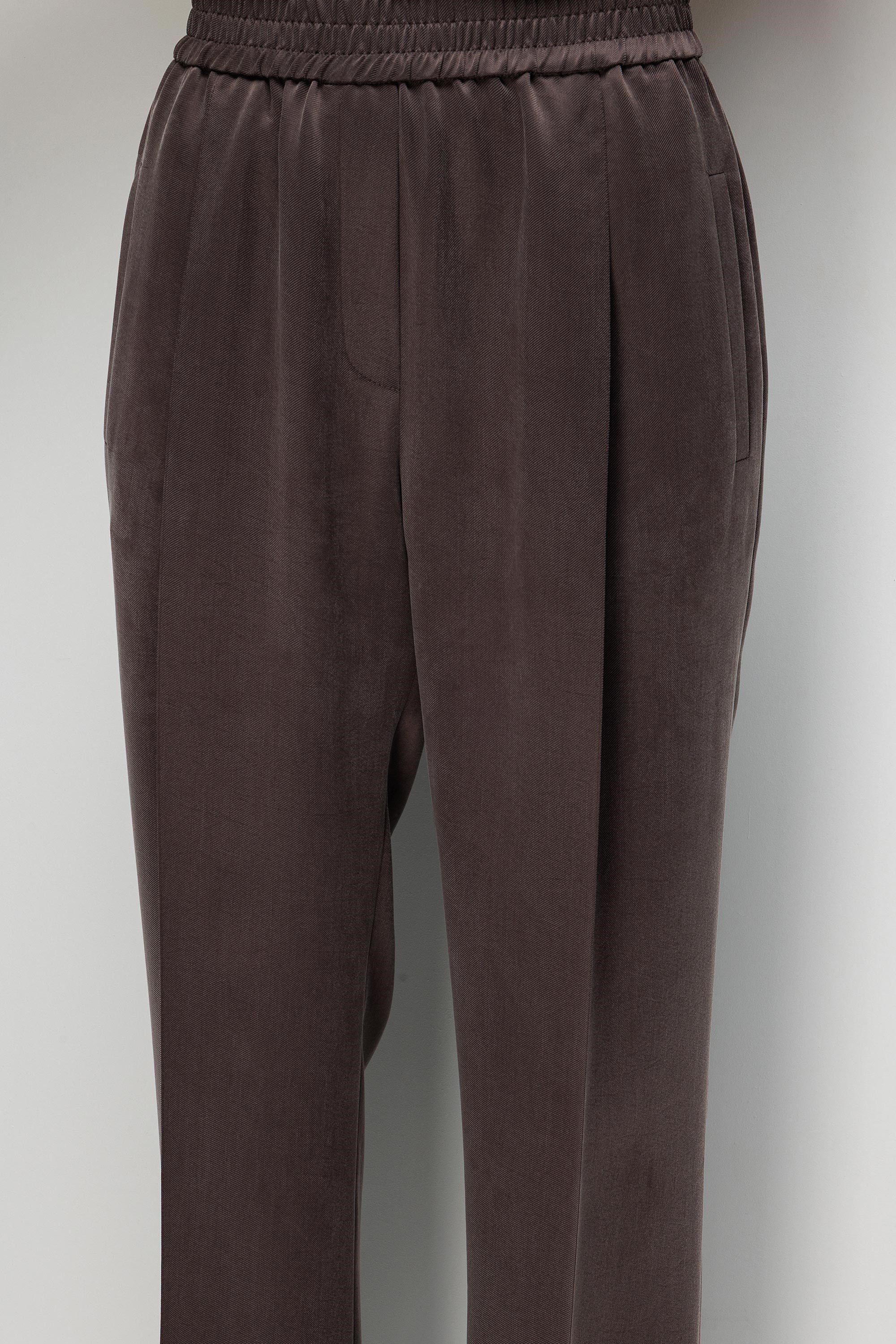 Elastan Kemerli Tek Pile Pantolon