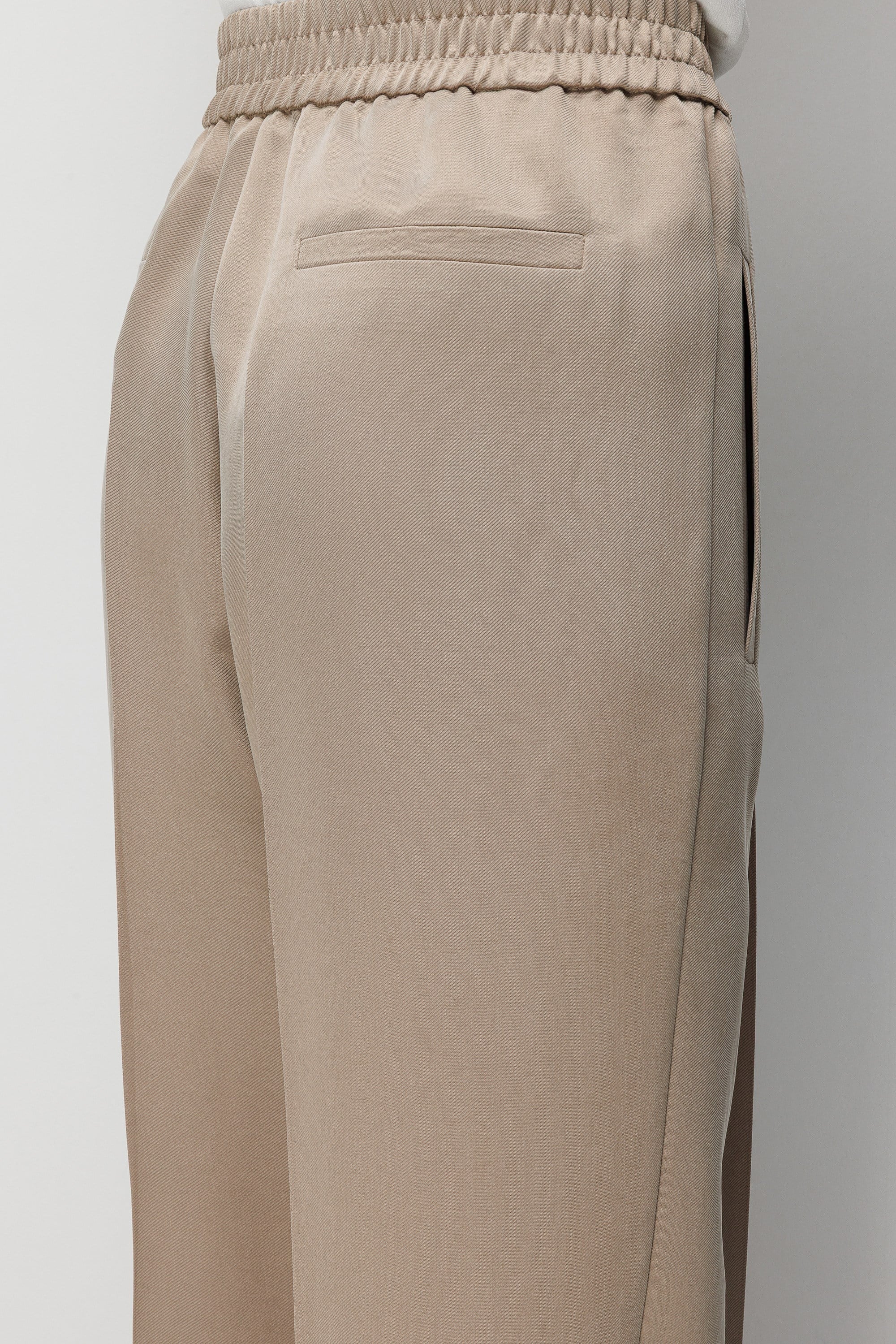 Elastan Kemerli Tek Pile Pantolon