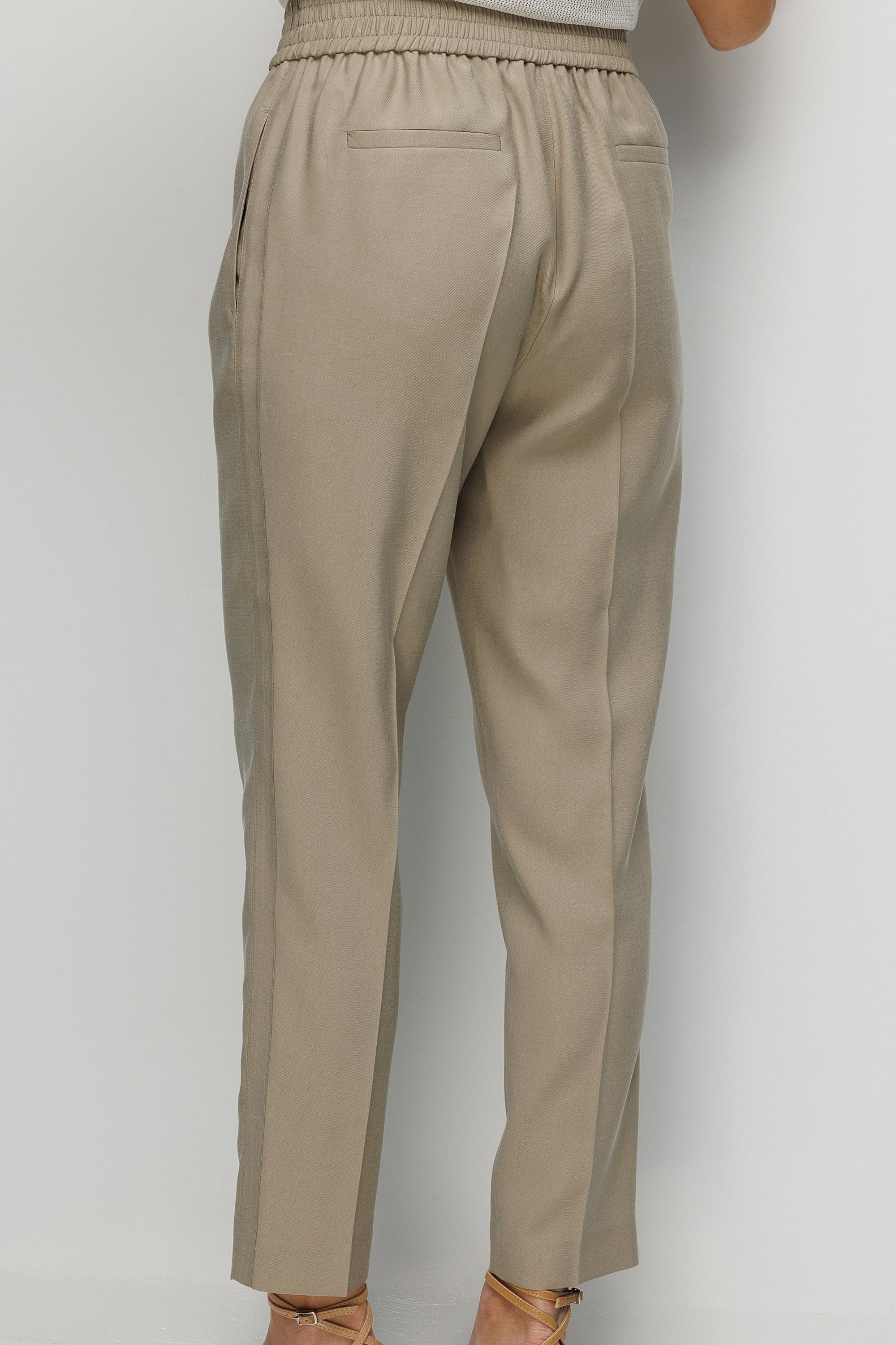 Elastan Kmerli Yanı Şeritli Pantolon