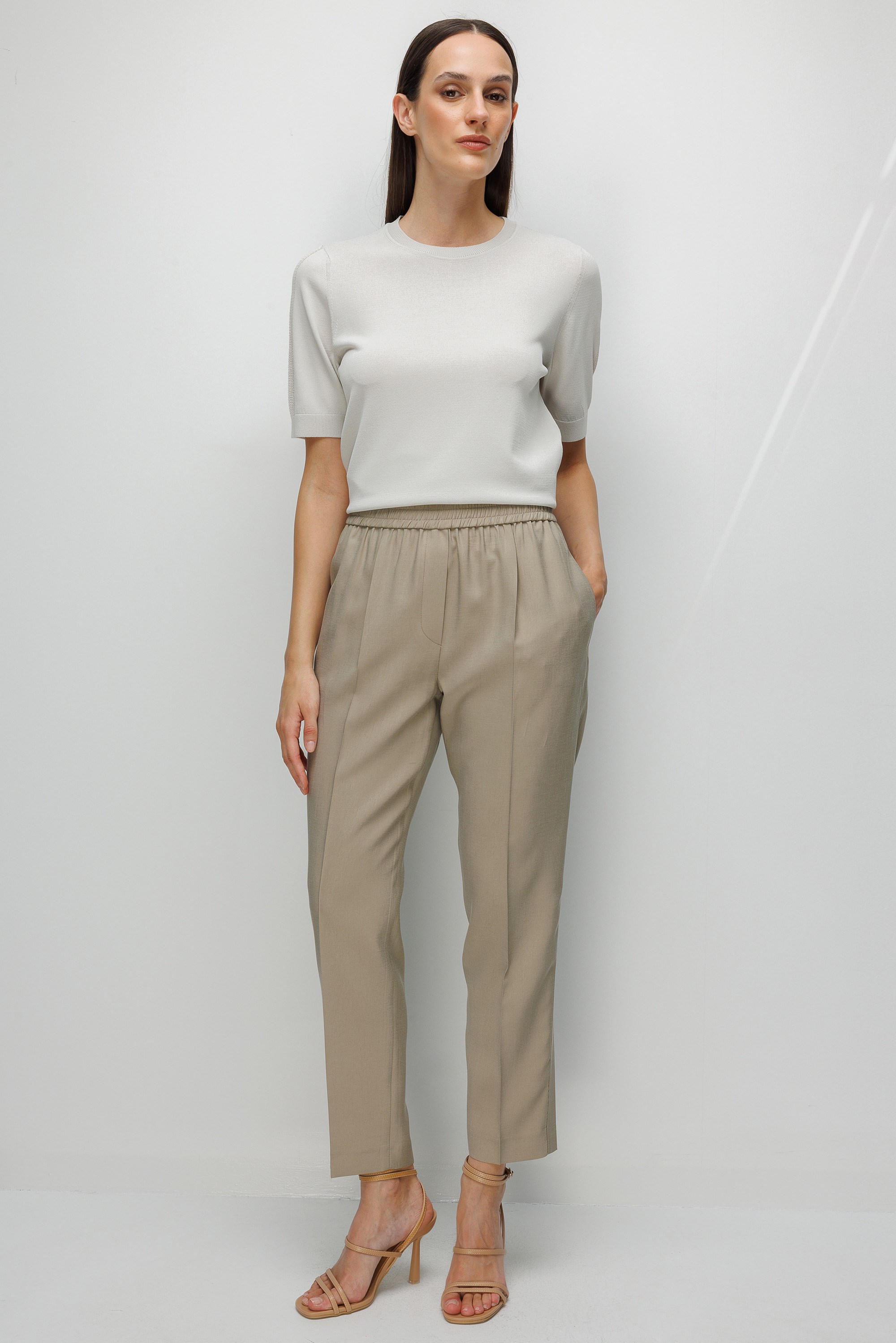 Elastan Kmerli Yanı Şeritli Pantolon