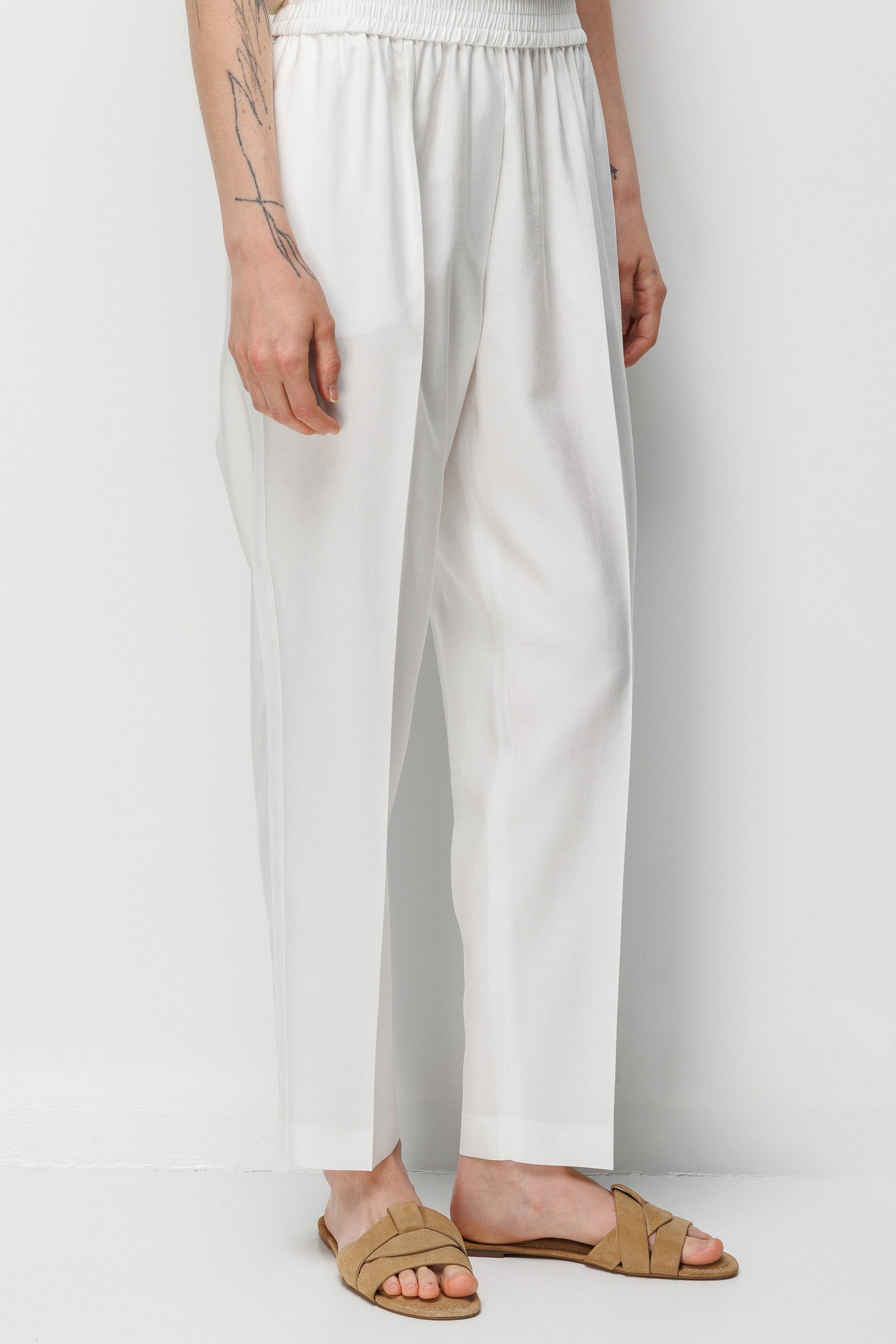 Elastan Kmerli Yanı Şeritli Pantolon