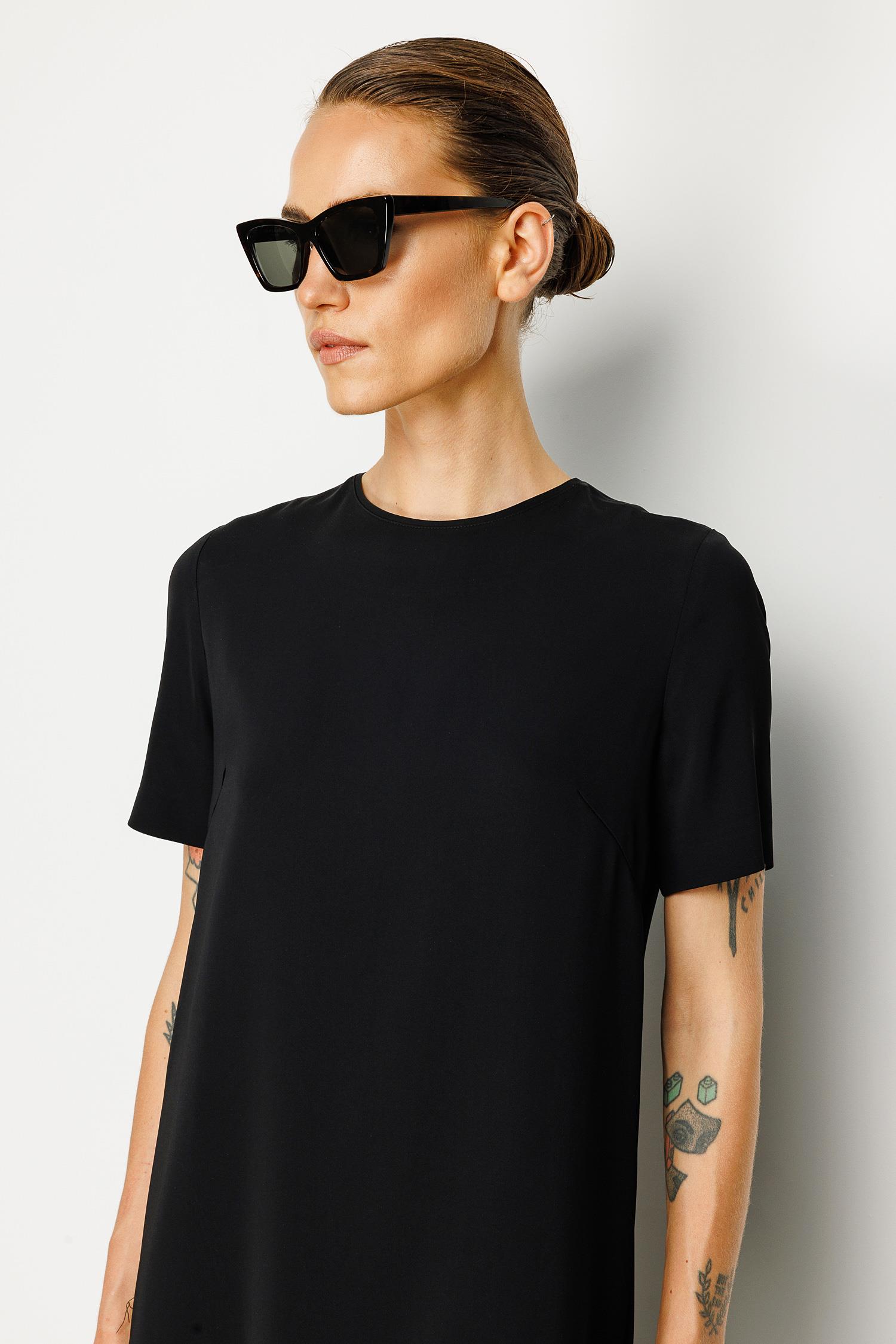 Eteği Volanlı Yarım Kol Elbise