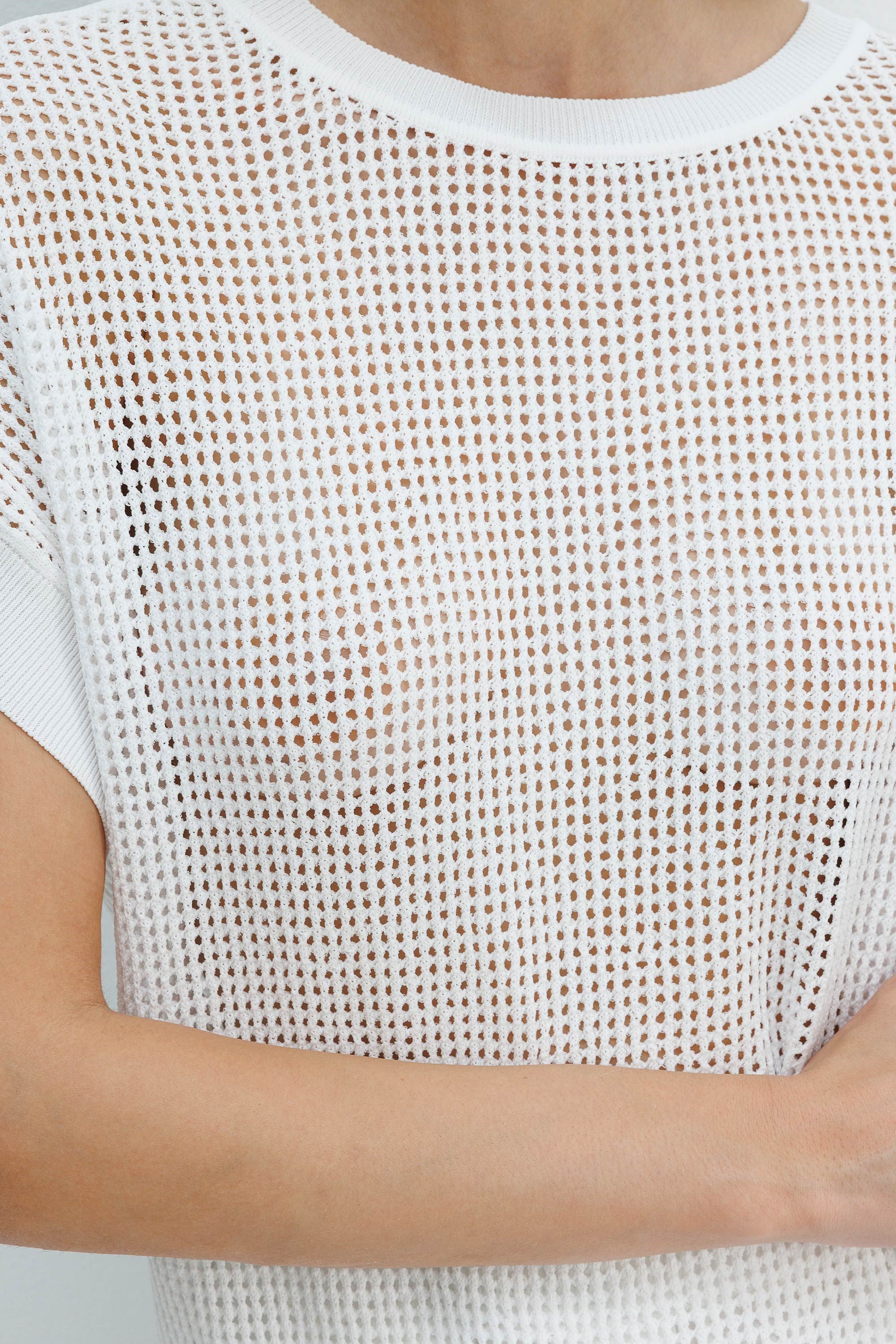 File Örgü Düşük Kol Triko