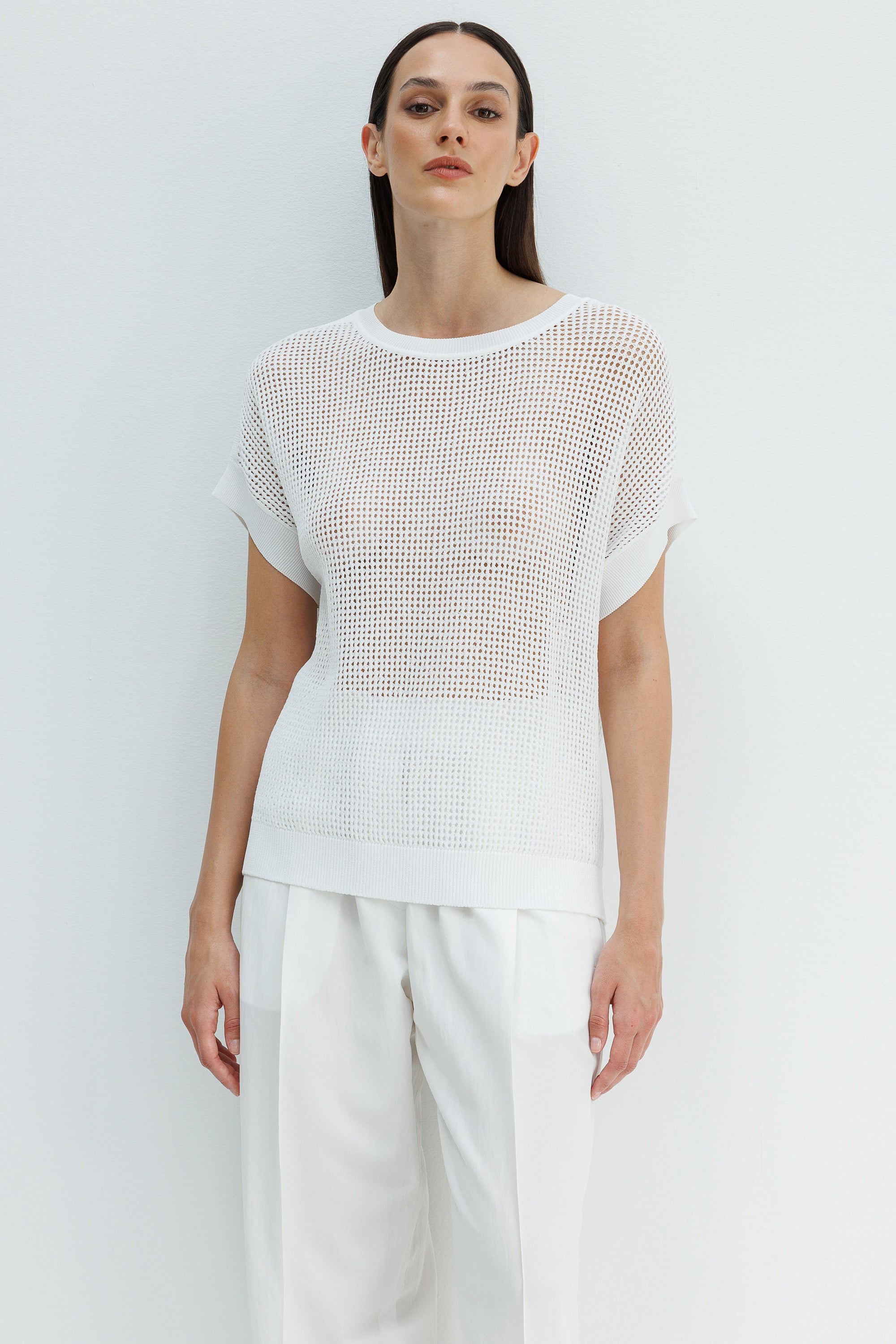 File Örgü Düşük Kol Triko