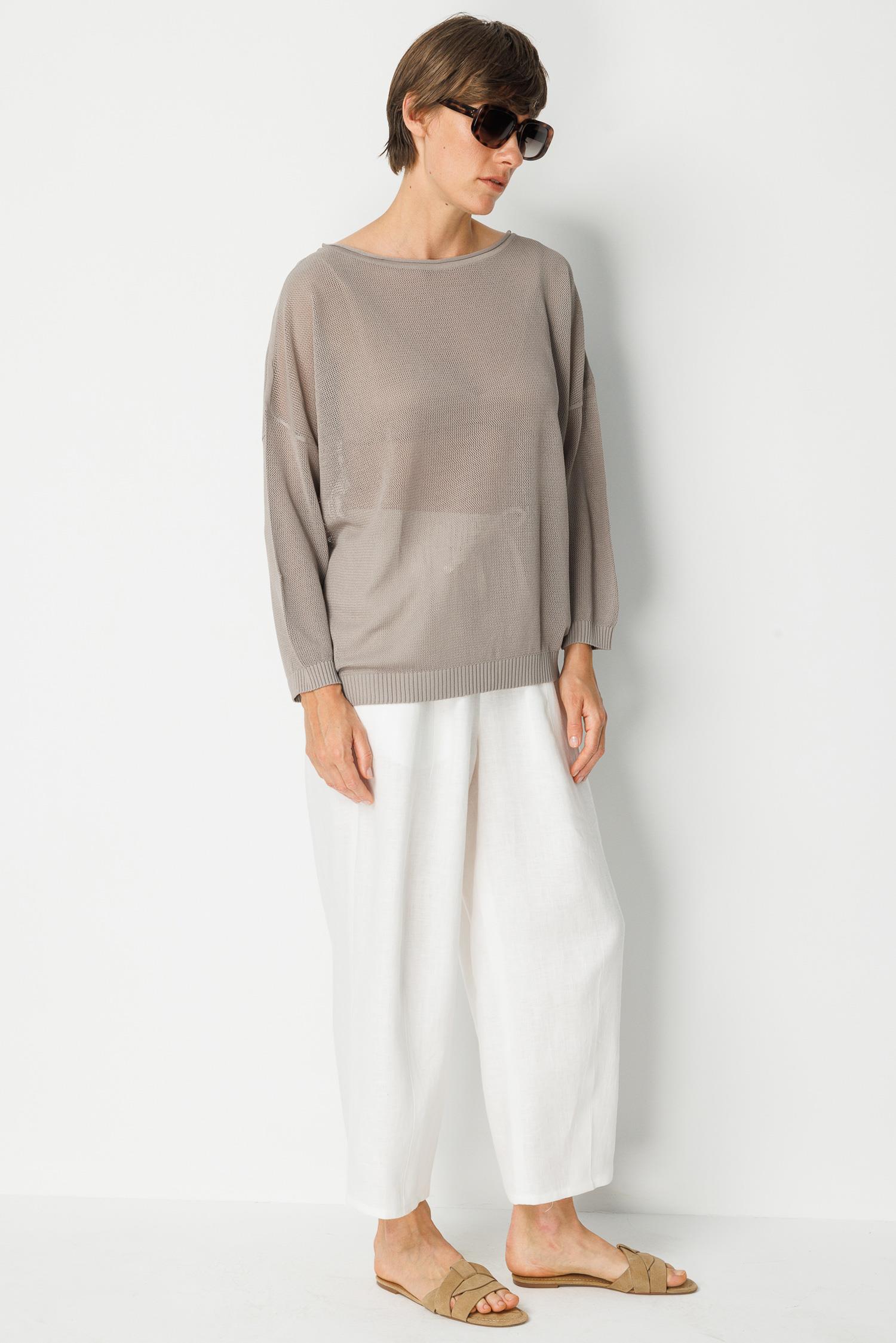 File Örgü Kayık Yaka Triko