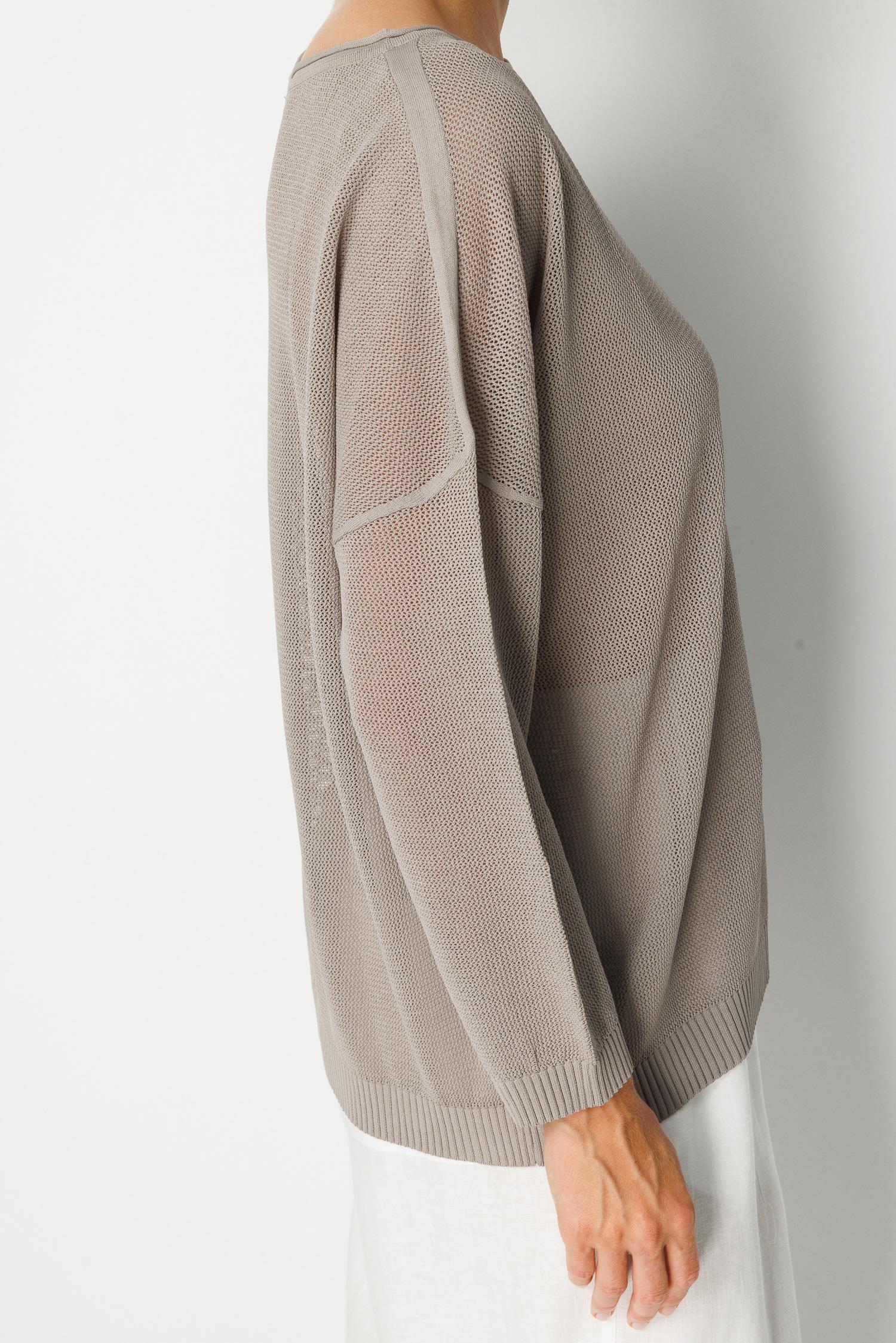 File Örgü Kayık Yaka Triko