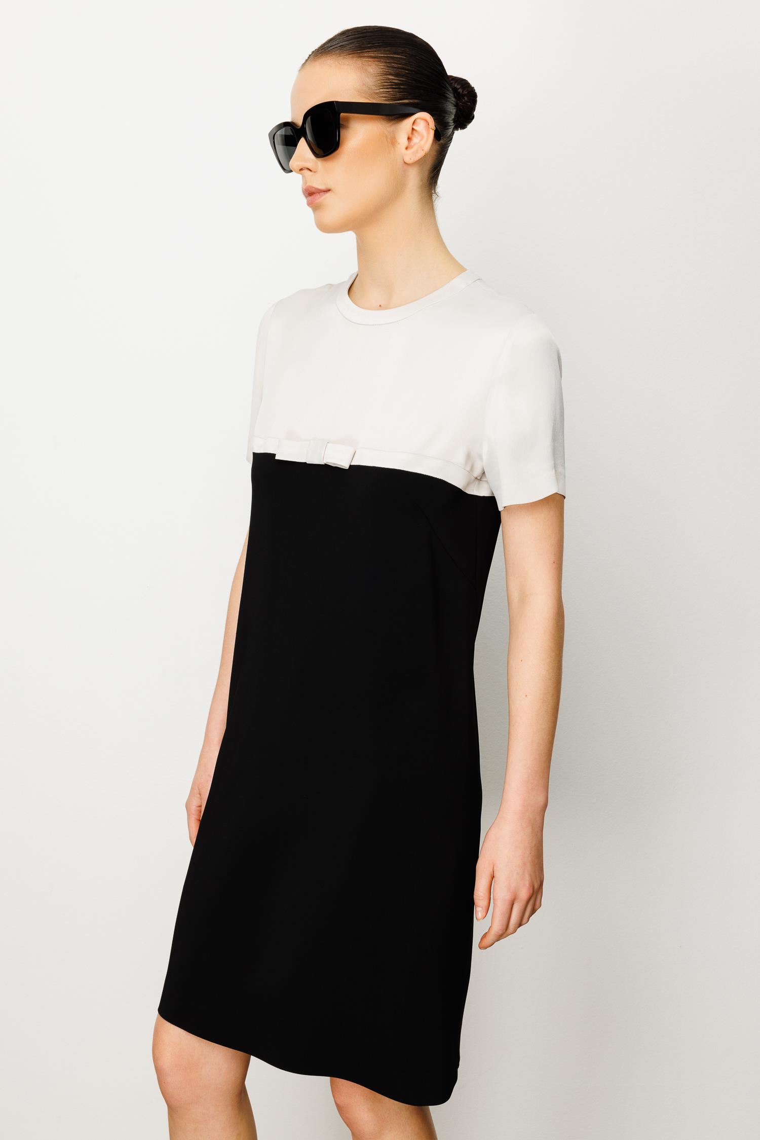 Fiyonklu Yarım Kol Elbise