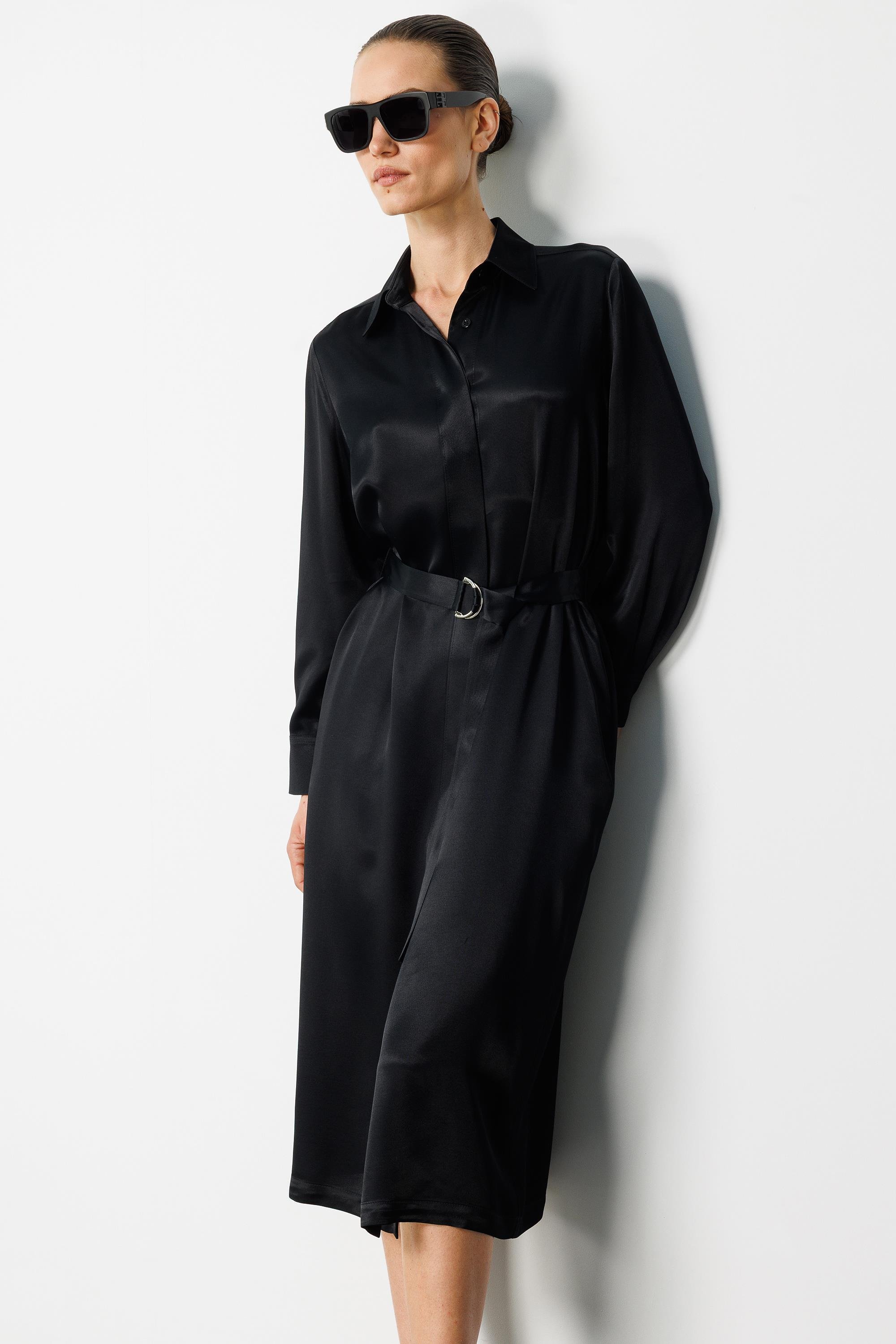 Gizli Pat Kemerli Elbise