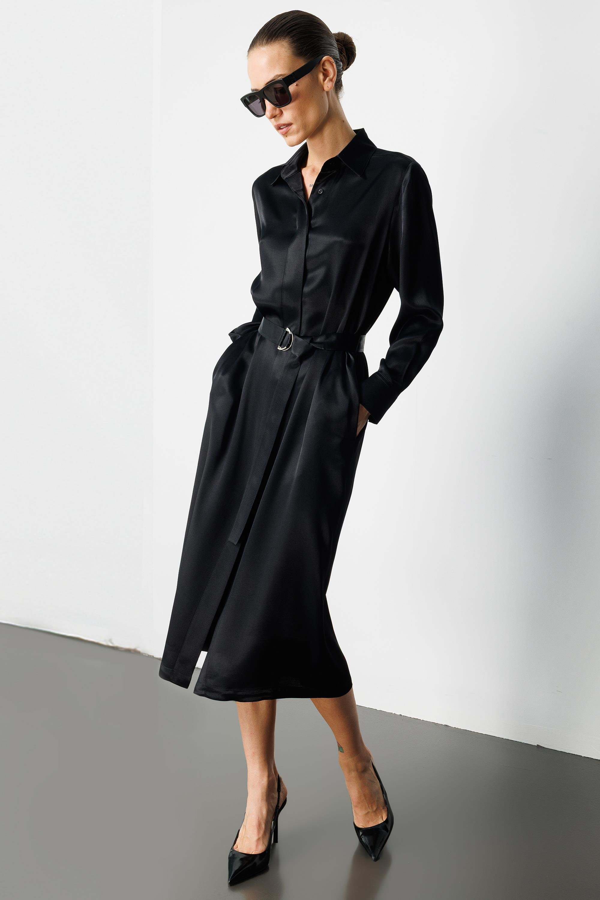 Gizli Pat Kemerli Elbise