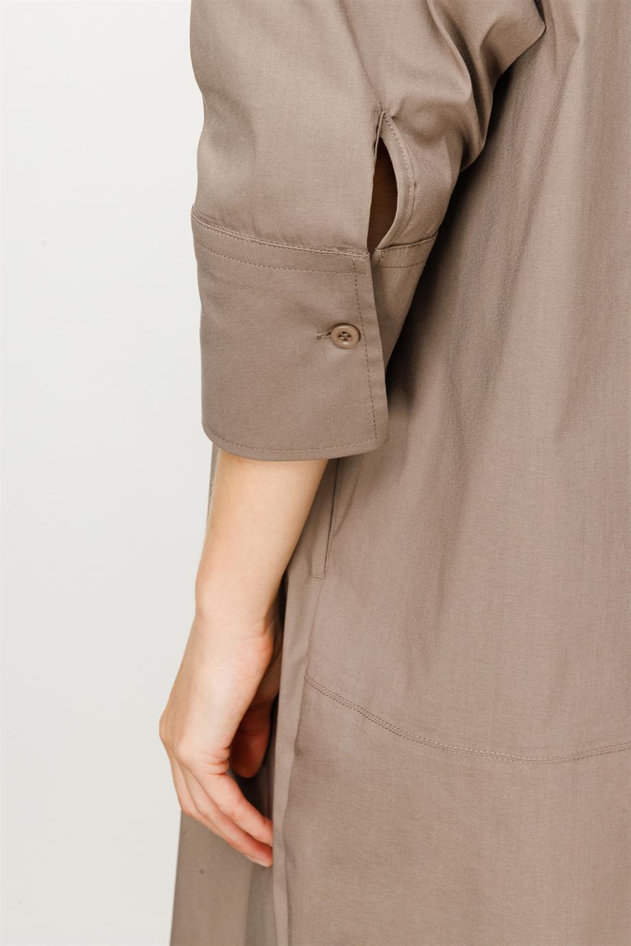 Gizli Patlı Gömlek Elbise