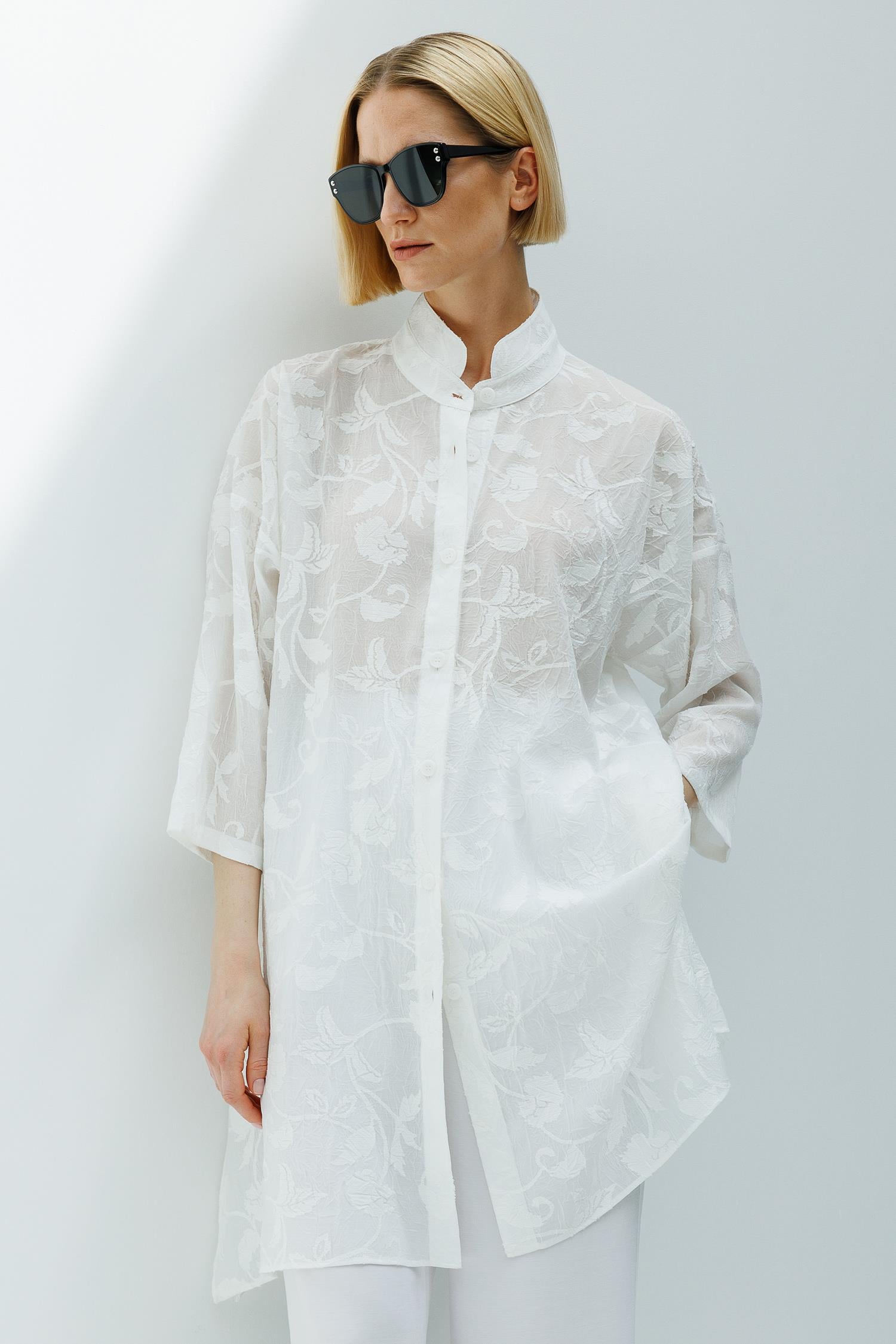 Hakim Yaka Jakarlı Tunik