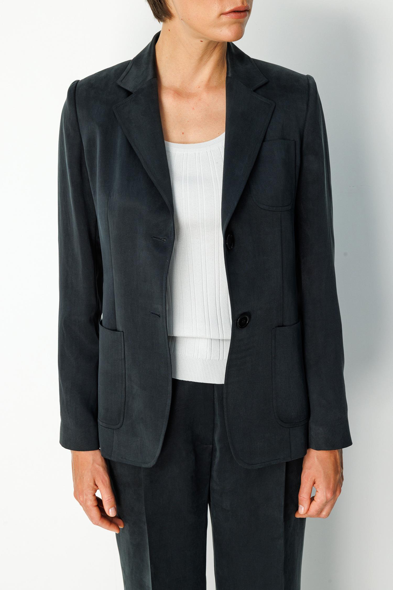 İki Düğme Dıştan Cepli Ceket