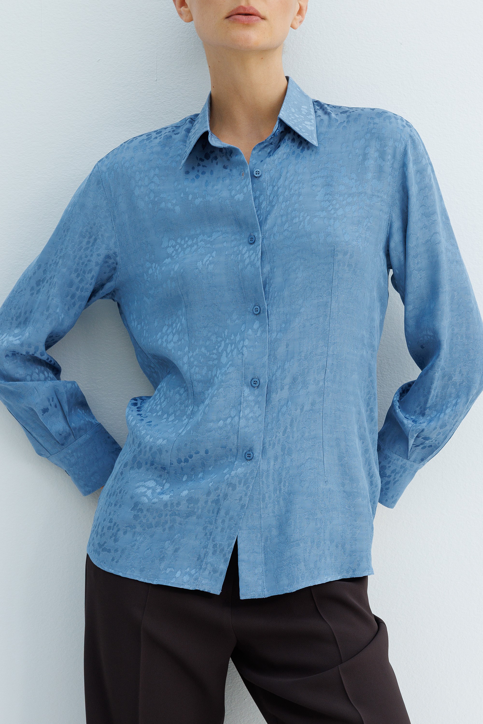 Jakarlı Rayon Bluz