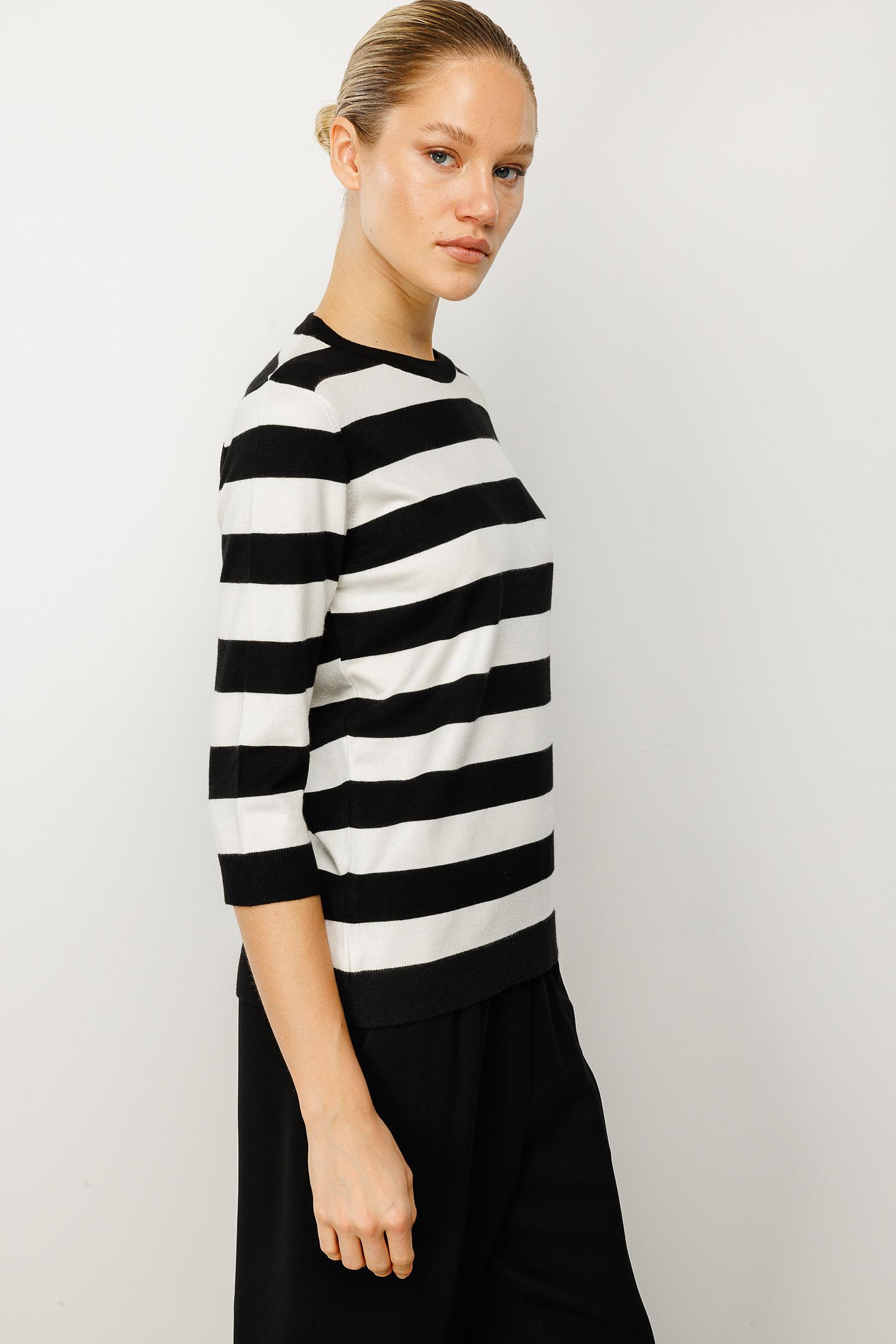 Kalın Çizgili Truvakar Kol Triko