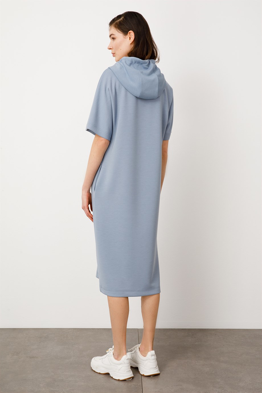Kapüşonlu Sweat Elbise