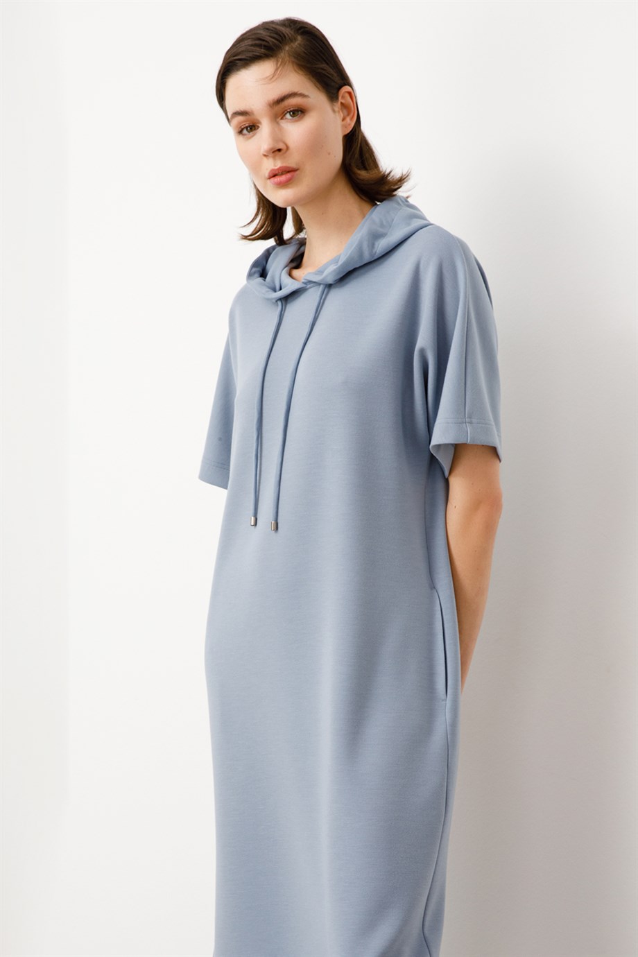 Kapüşonlu Sweat Elbise