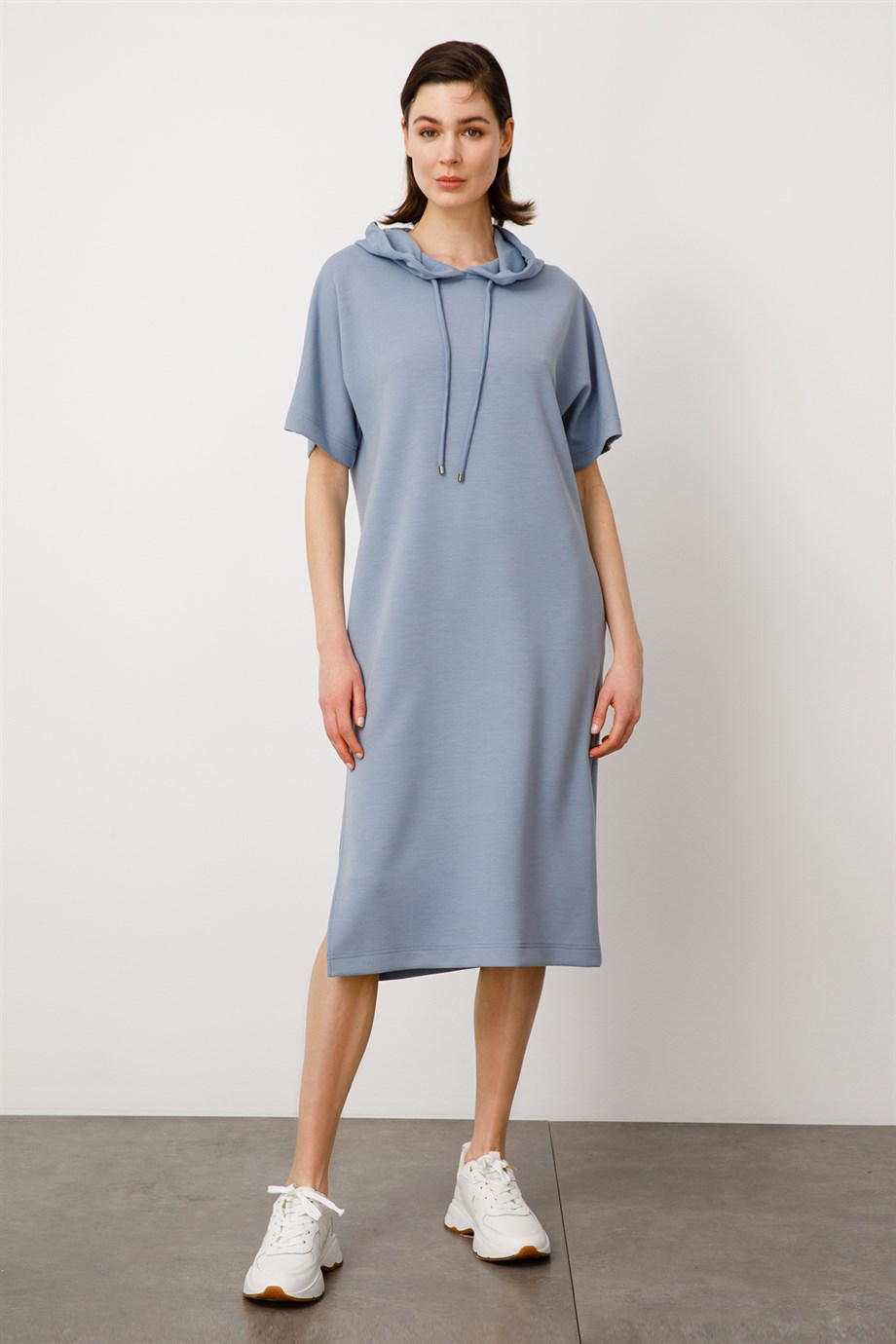 Kapüşonlu Sweat Elbise