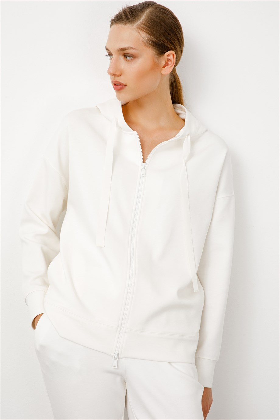 Kapüşonlu,Fermuarlı Sweat