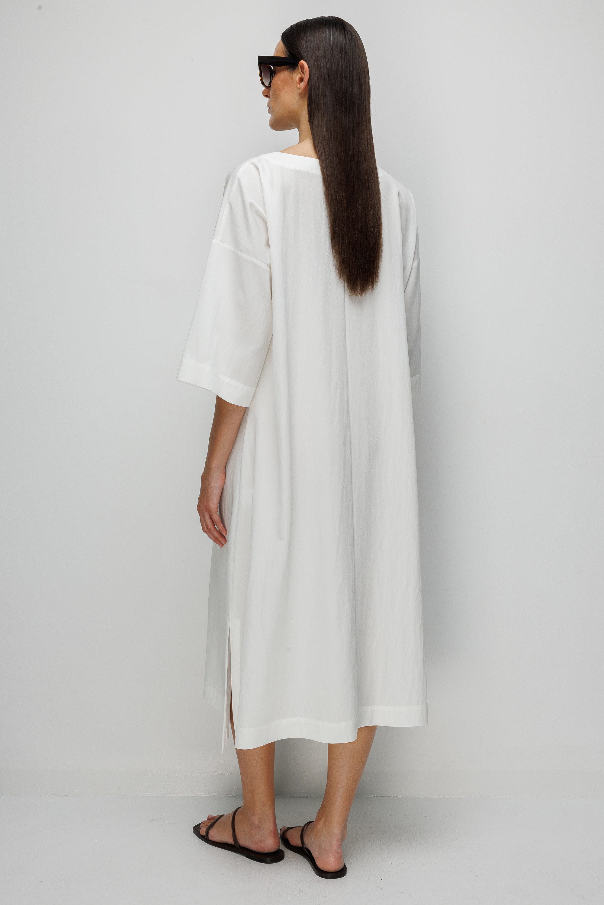 Kayık Yaka Cepli Elbise