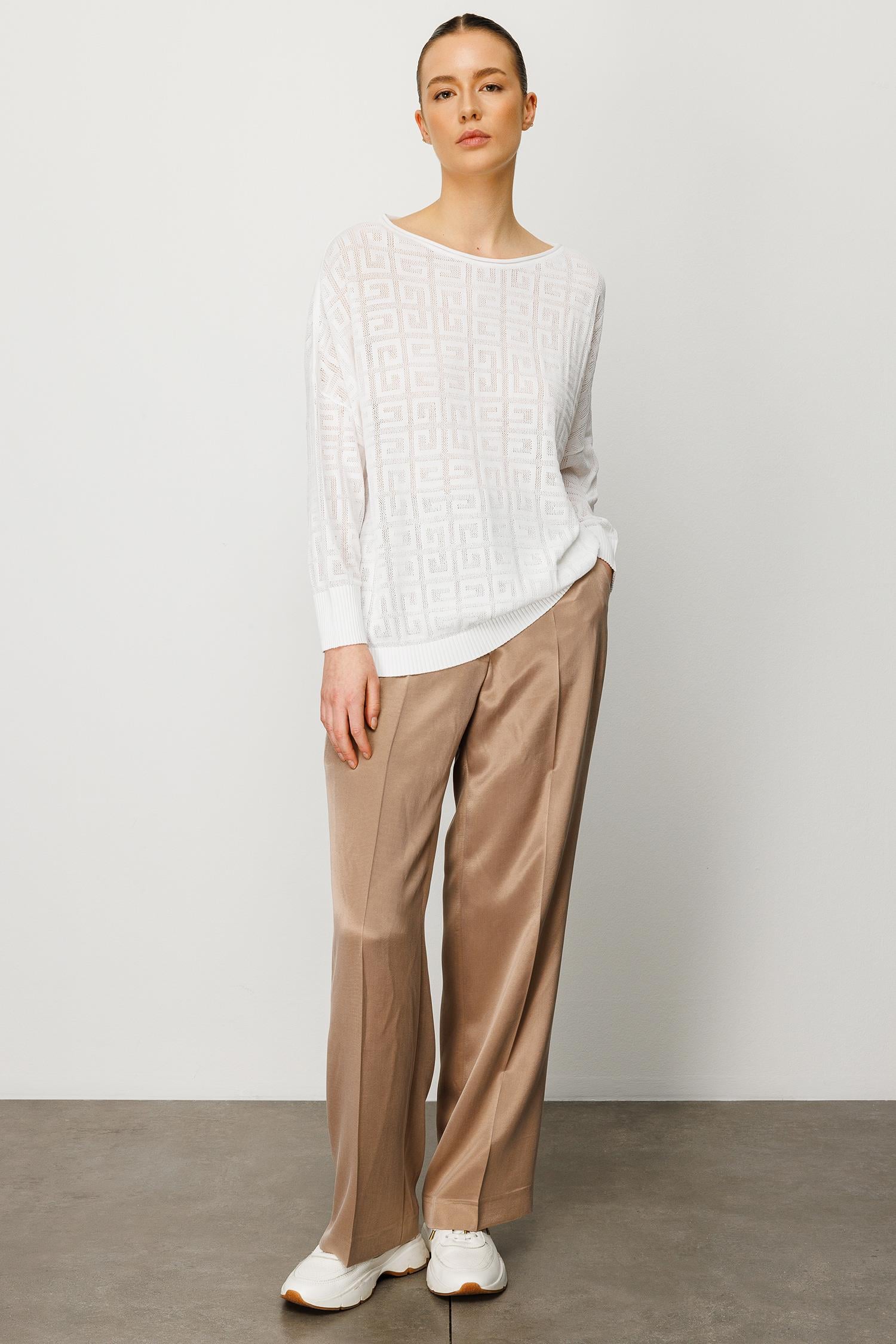 Kayık Yaka Jakarlı Triko