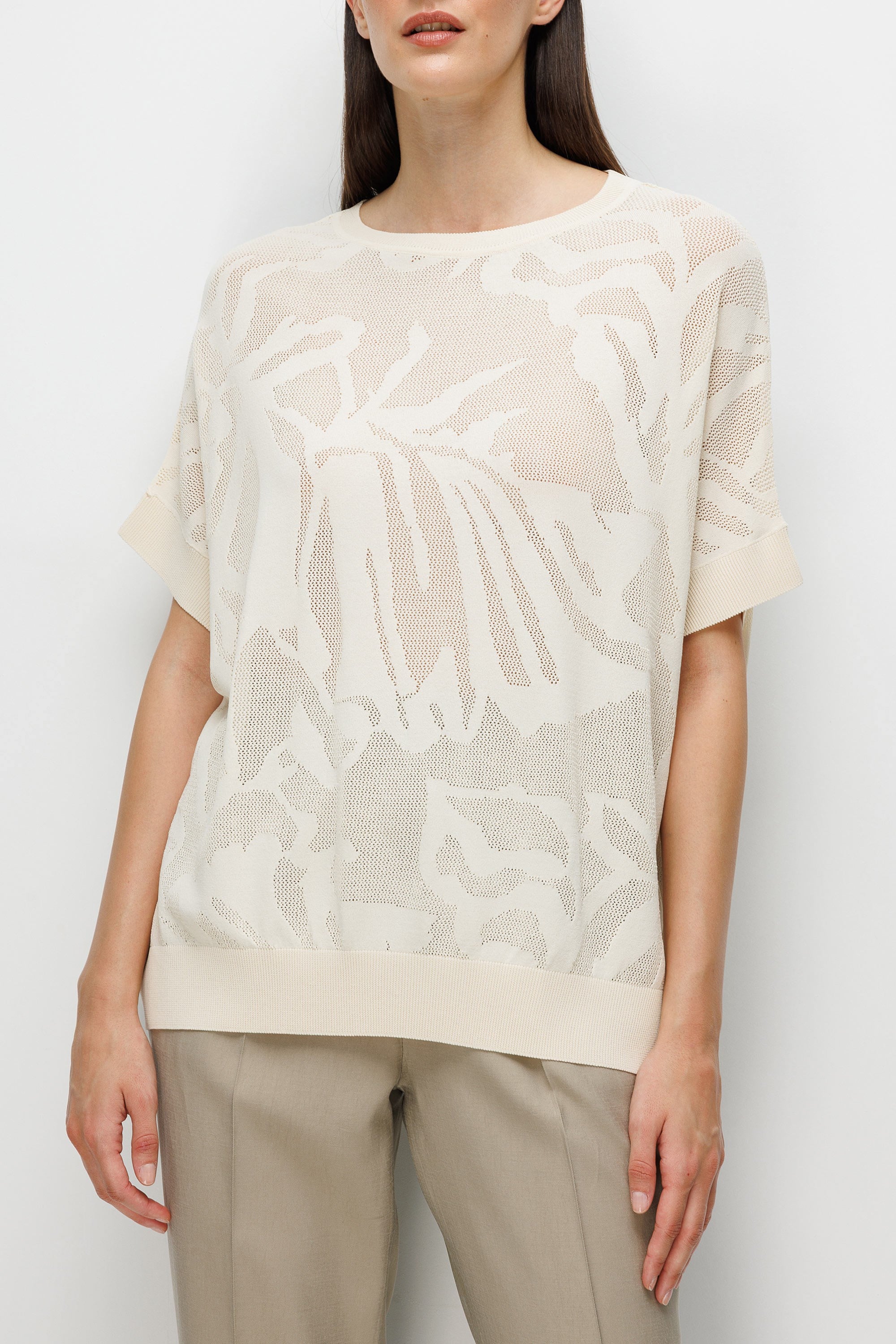 Kayık Yaka Jakarlı Triko