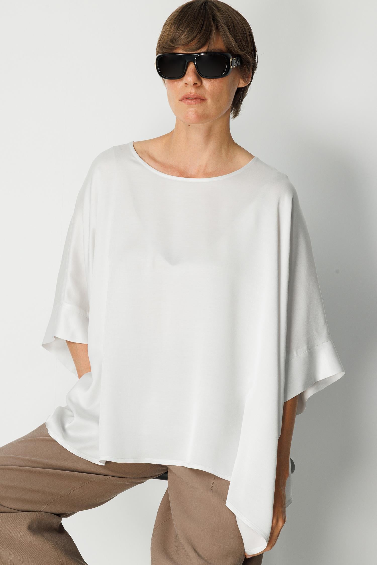 Kayık Yaka Oversize Bluz