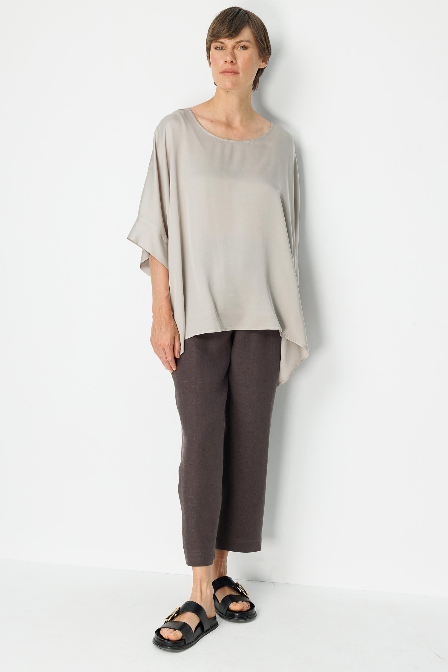 Kayık Yaka Oversize Bluz