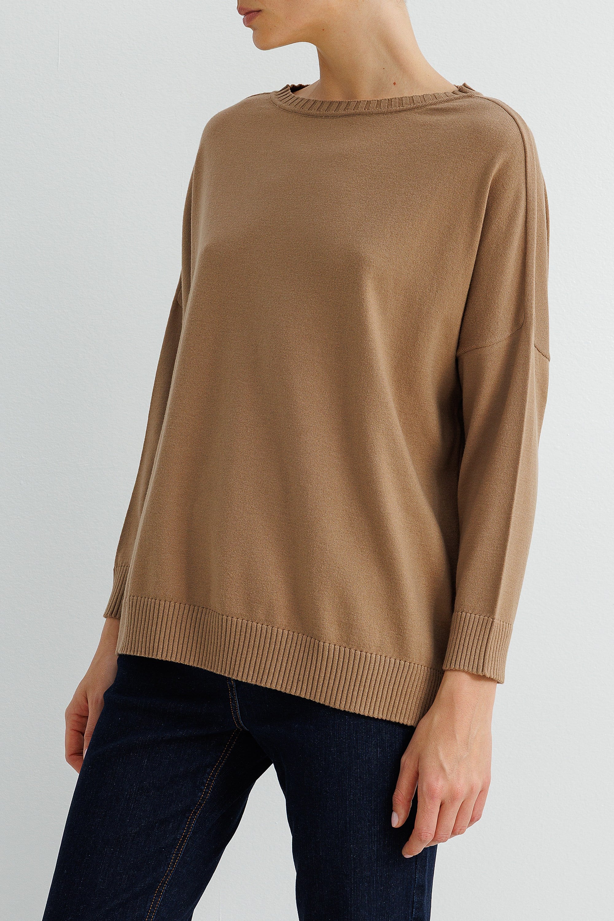 Kayık Yaka Oversize Triko