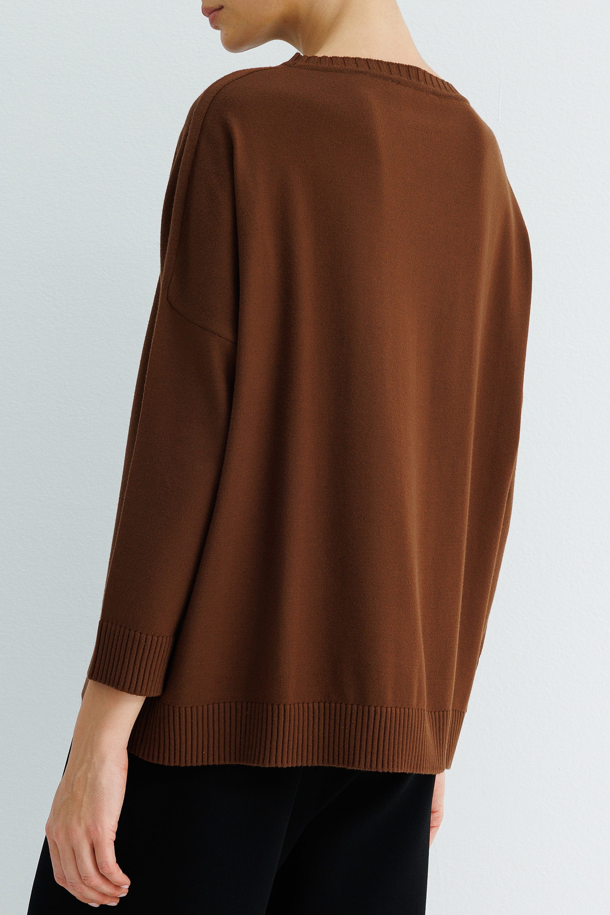 Kayık Yaka Oversize Triko