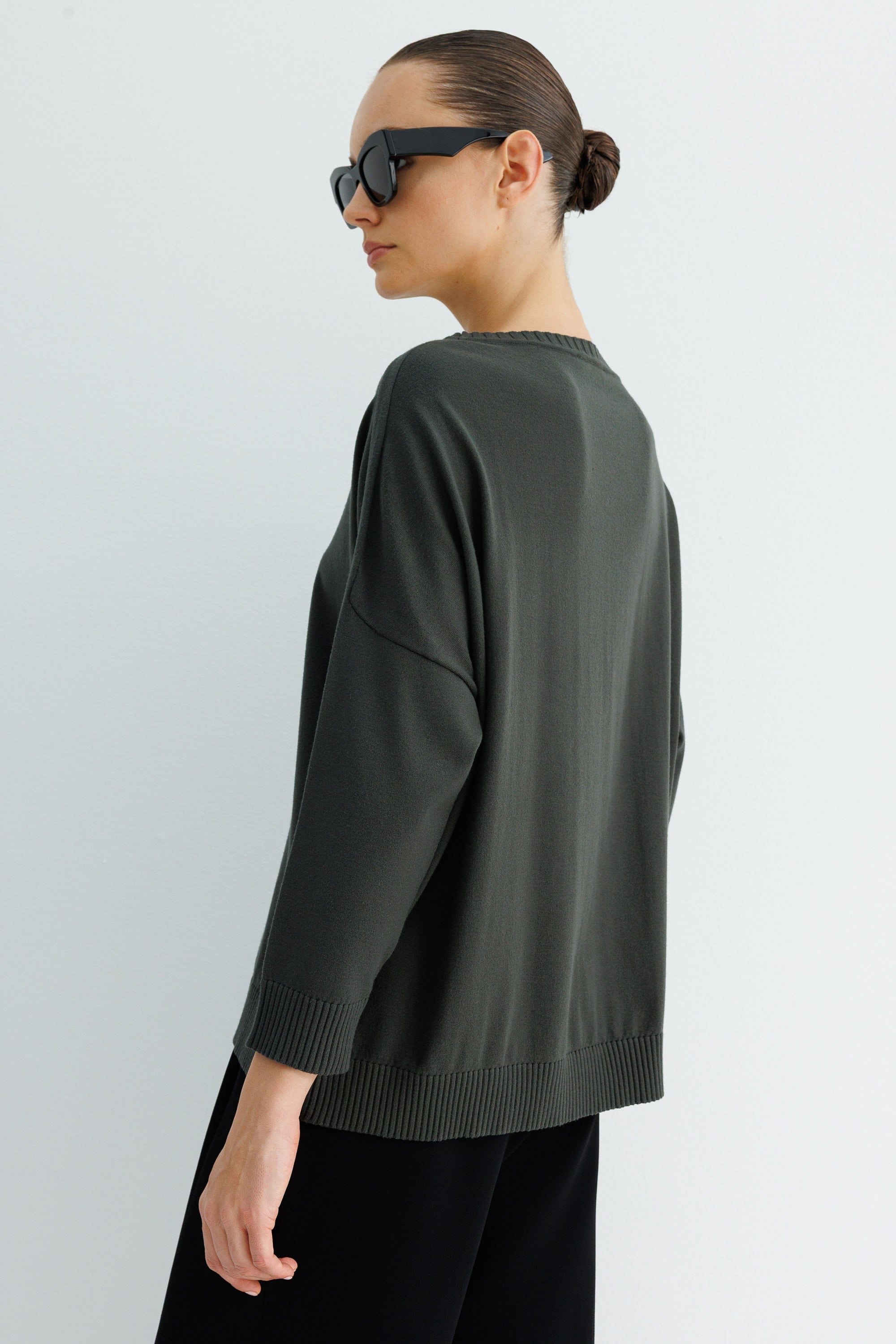 Kayık Yaka Oversize Triko