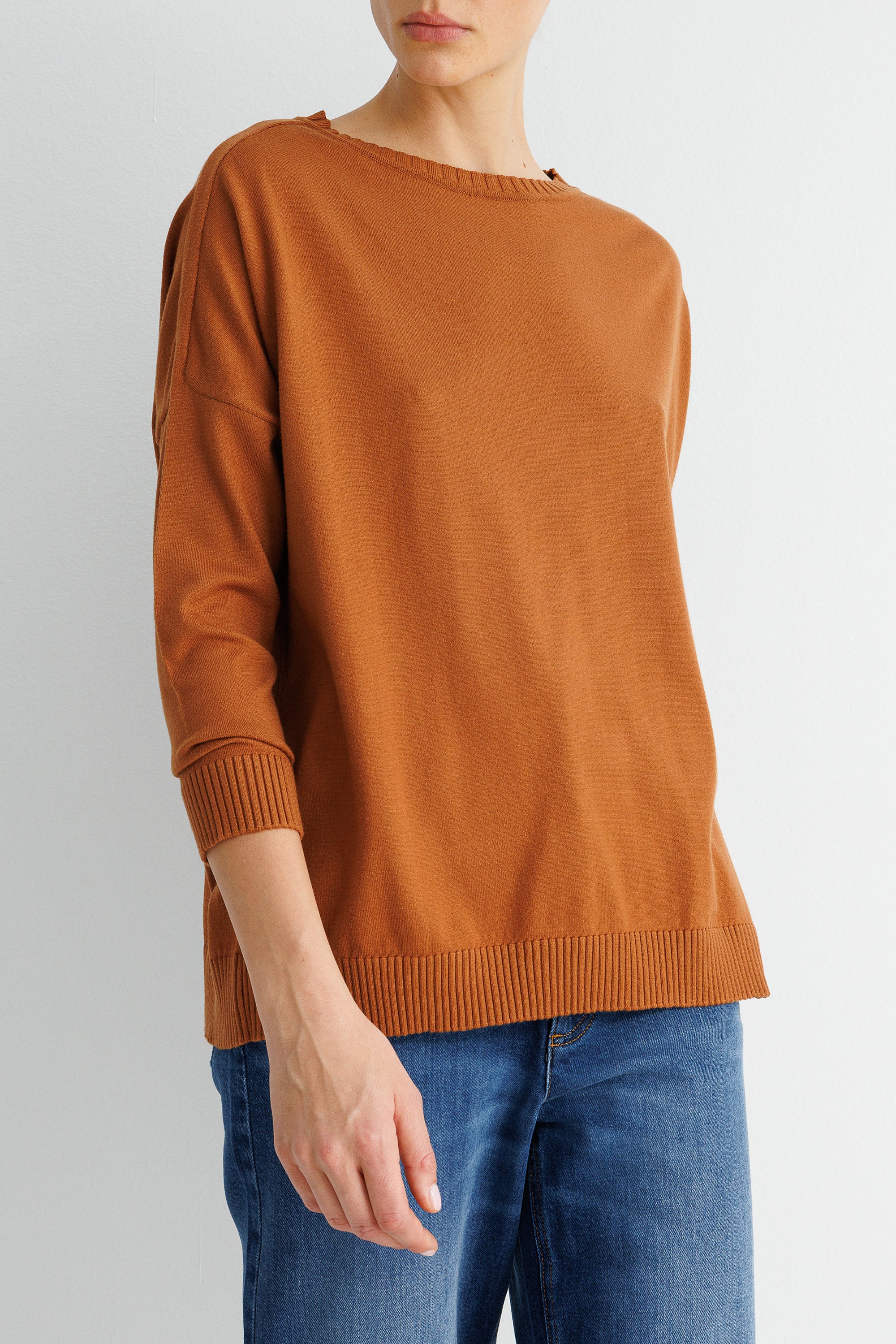 Kayık Yaka Oversize Triko