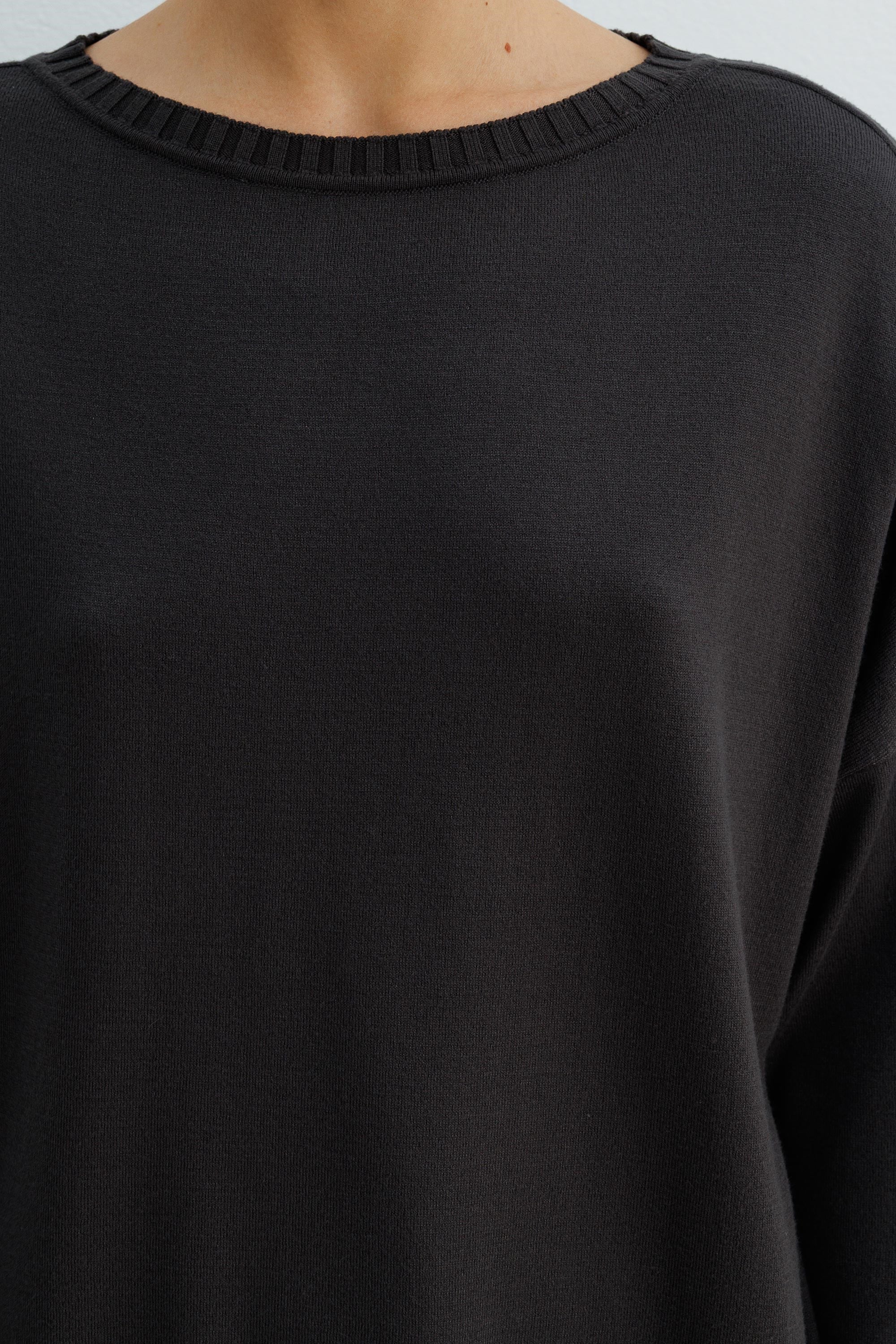 Kayık Yaka Oversize Triko