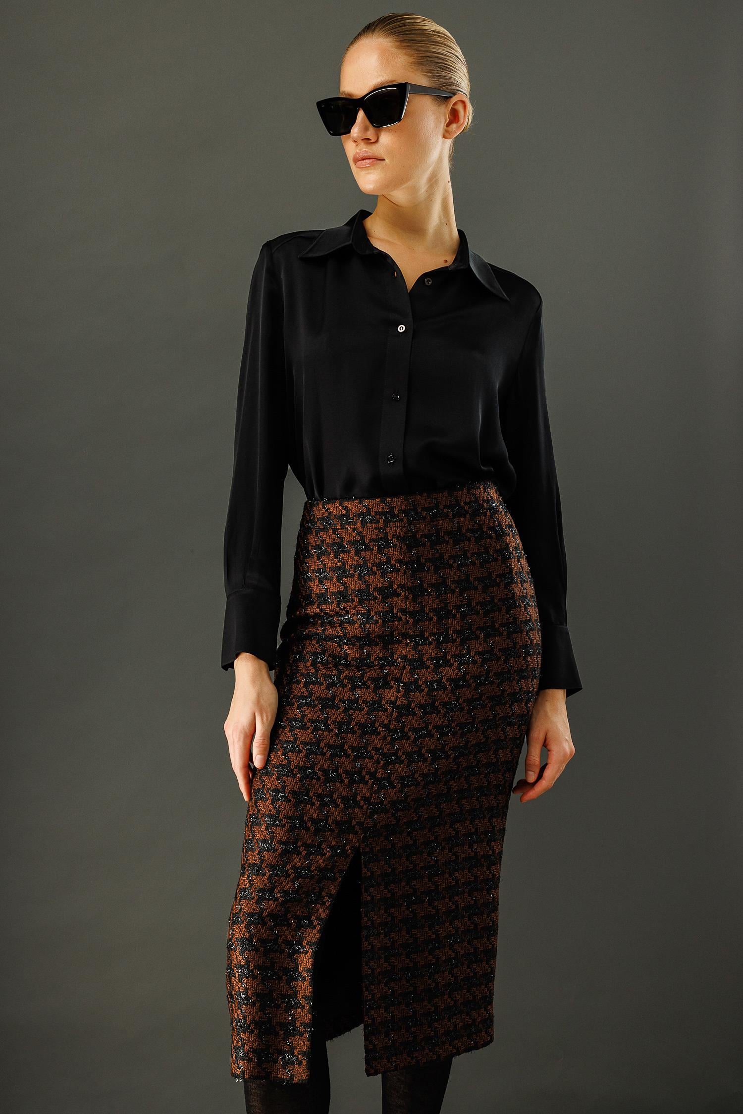 Kazayağı Midi Etek