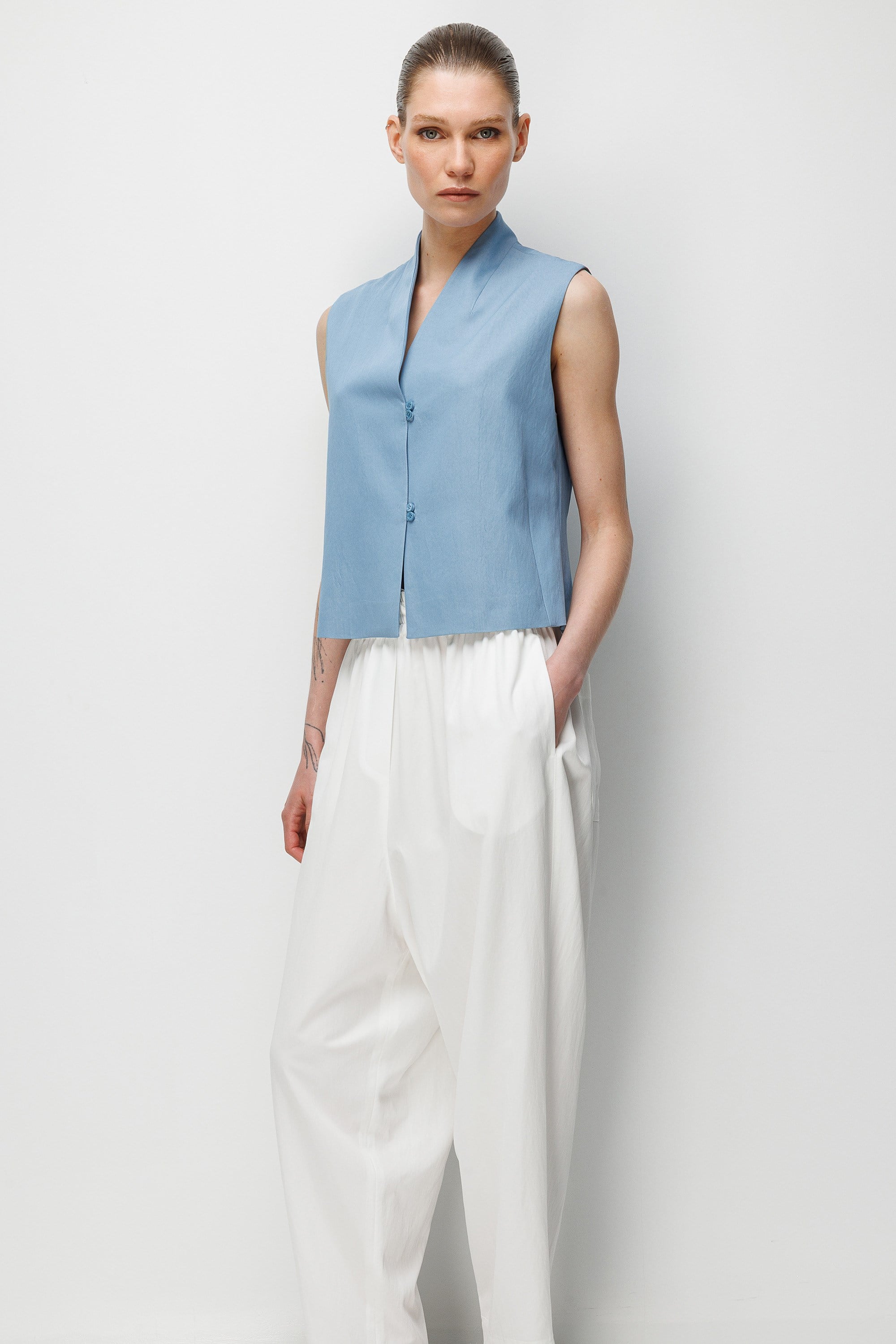 Kimono Yaka Kolsuz Bluz